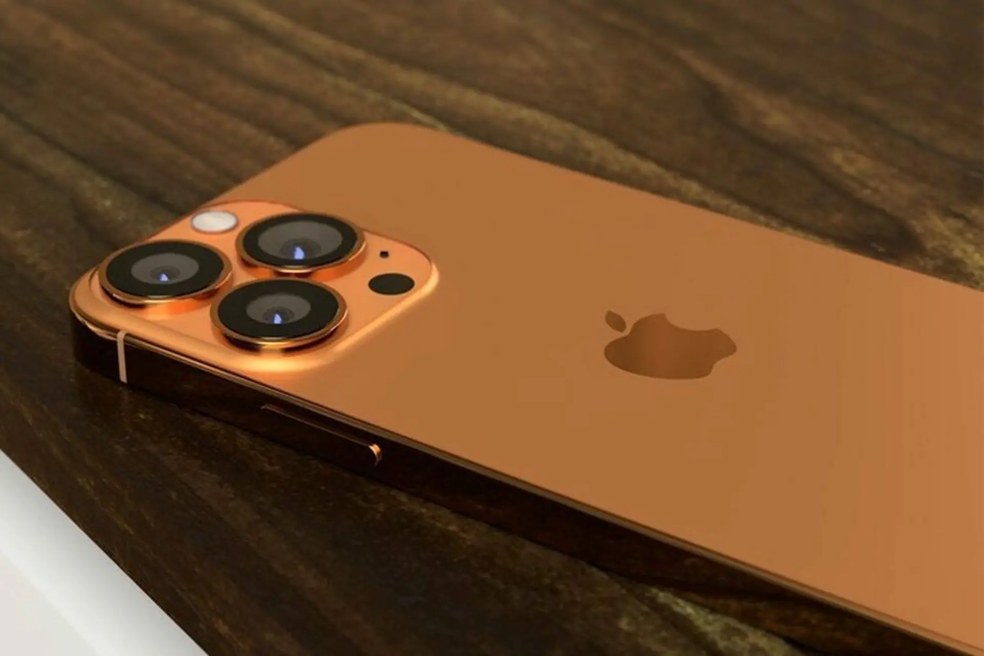 Cận cảnh concept iPhone 13 Pro Max Sunset Gold với vẻ đẹp cực kì sang trọng