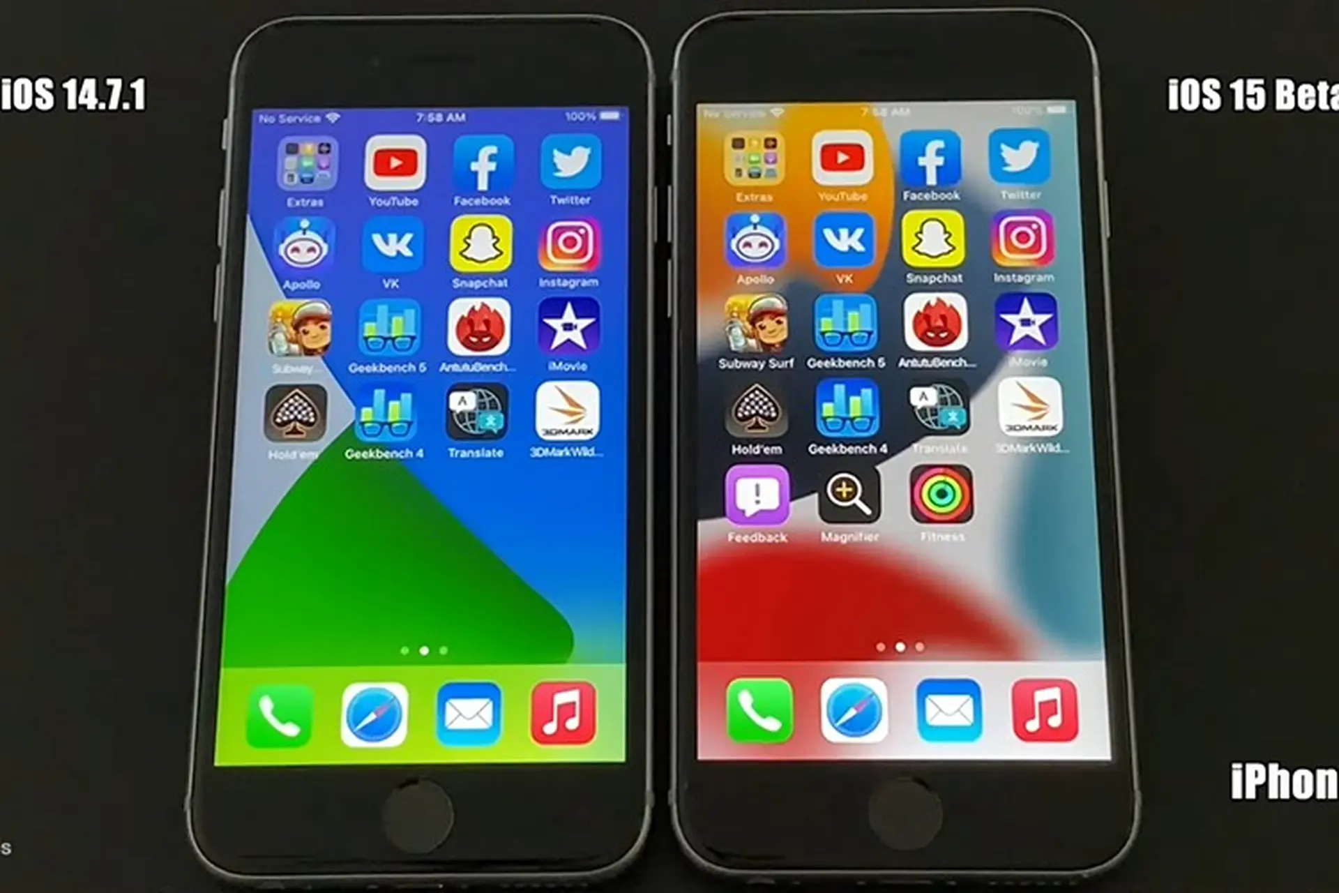 iOS 15 beta 7 có được cải thiện hiệu năng so với iOS 14.7.1?
