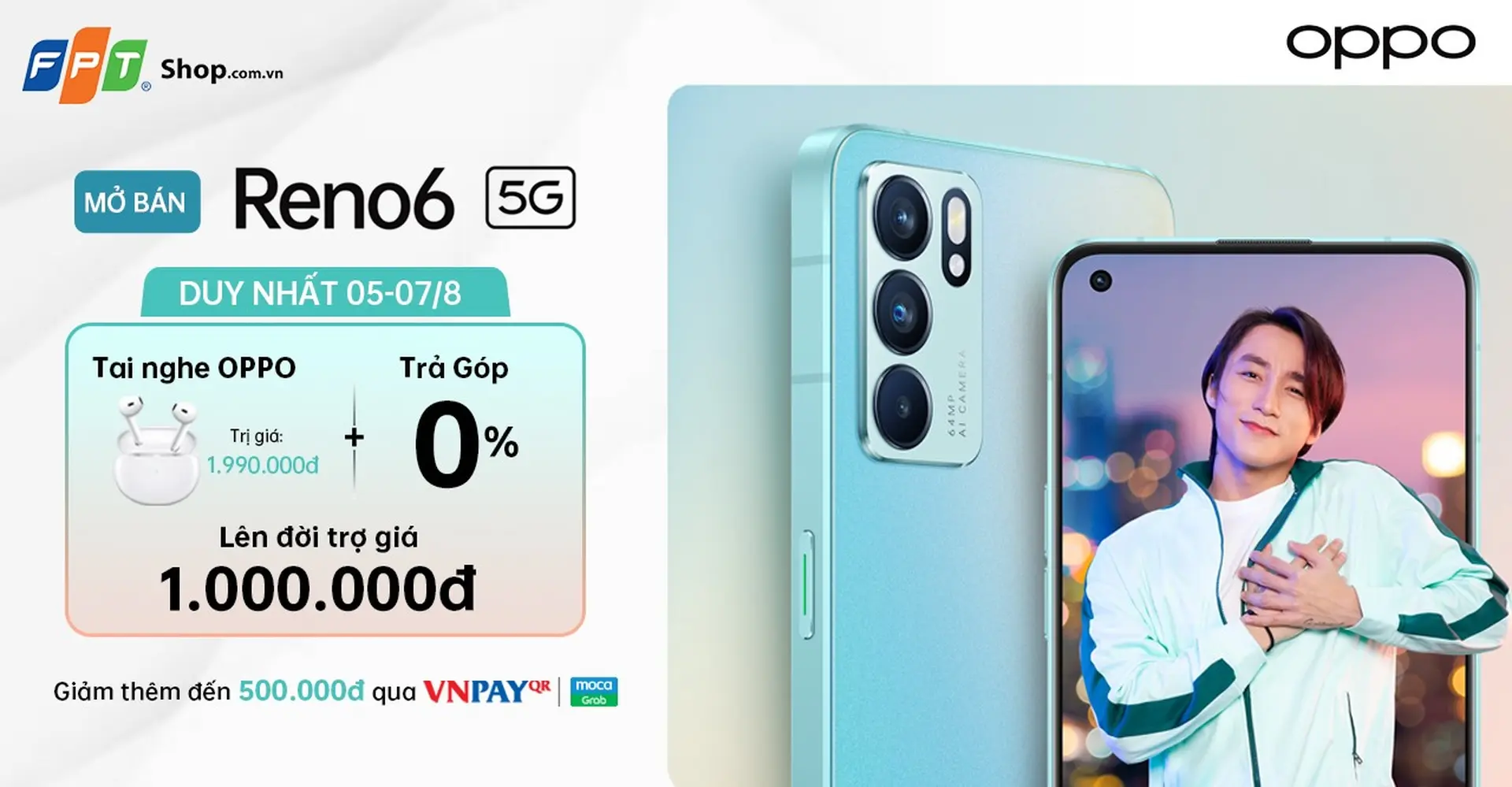 FPT Shop mở bán sớm OPPO Reno6 5G, tặng thêm ưu đãi đến 3,49 triệu