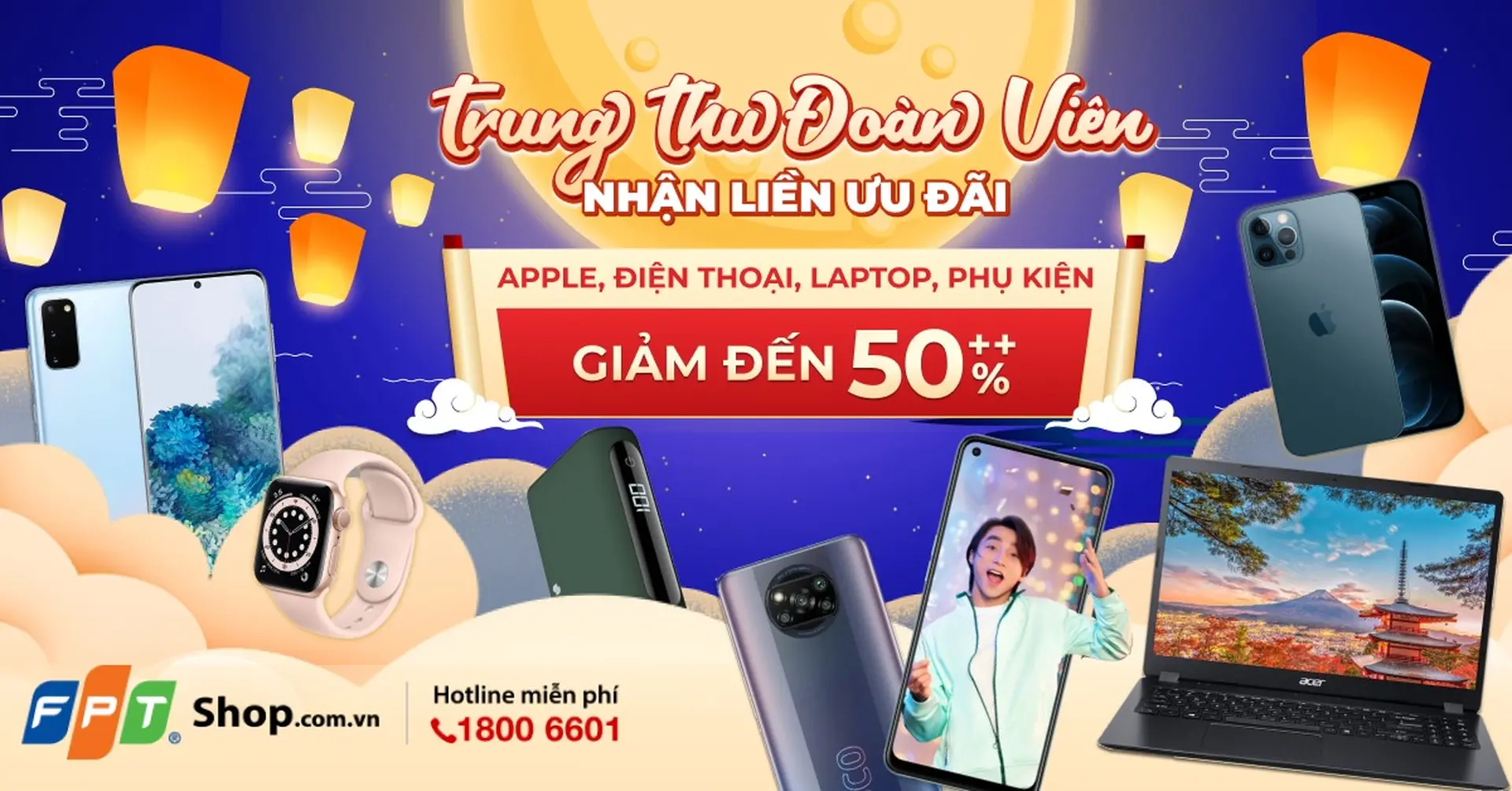 Trung Thu đoàn viên, FPT Shop giảm đến 50% nhiều sản phẩm 'hot'