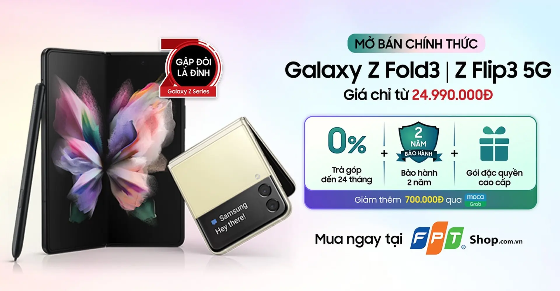 Đã có thể sở hữu ngay Galaxy Z Flip3 5G tại FPT Shop