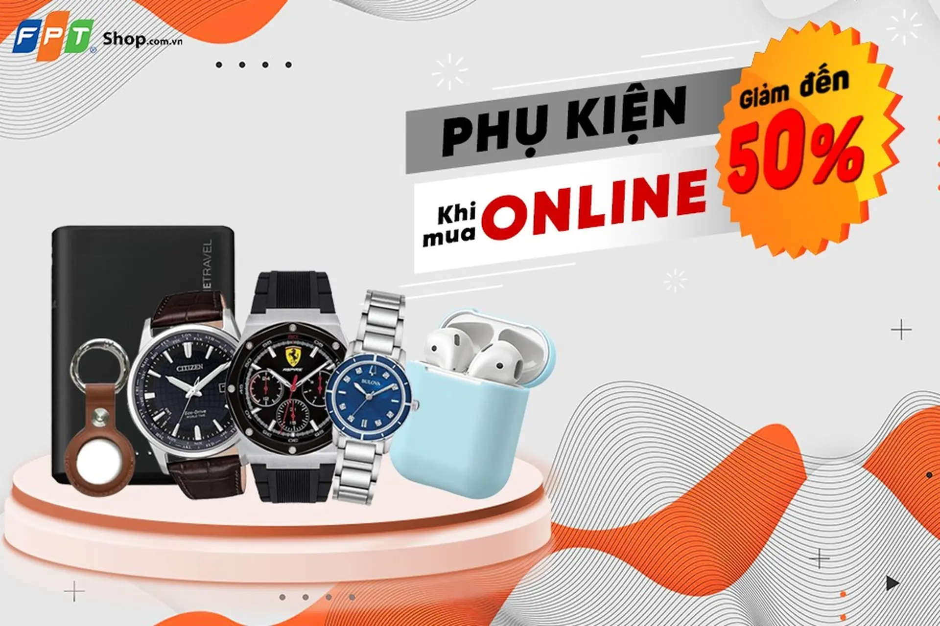 Giảm đến 50%, giao hàng tận nơi cho khách hàng mua phụ kiện online