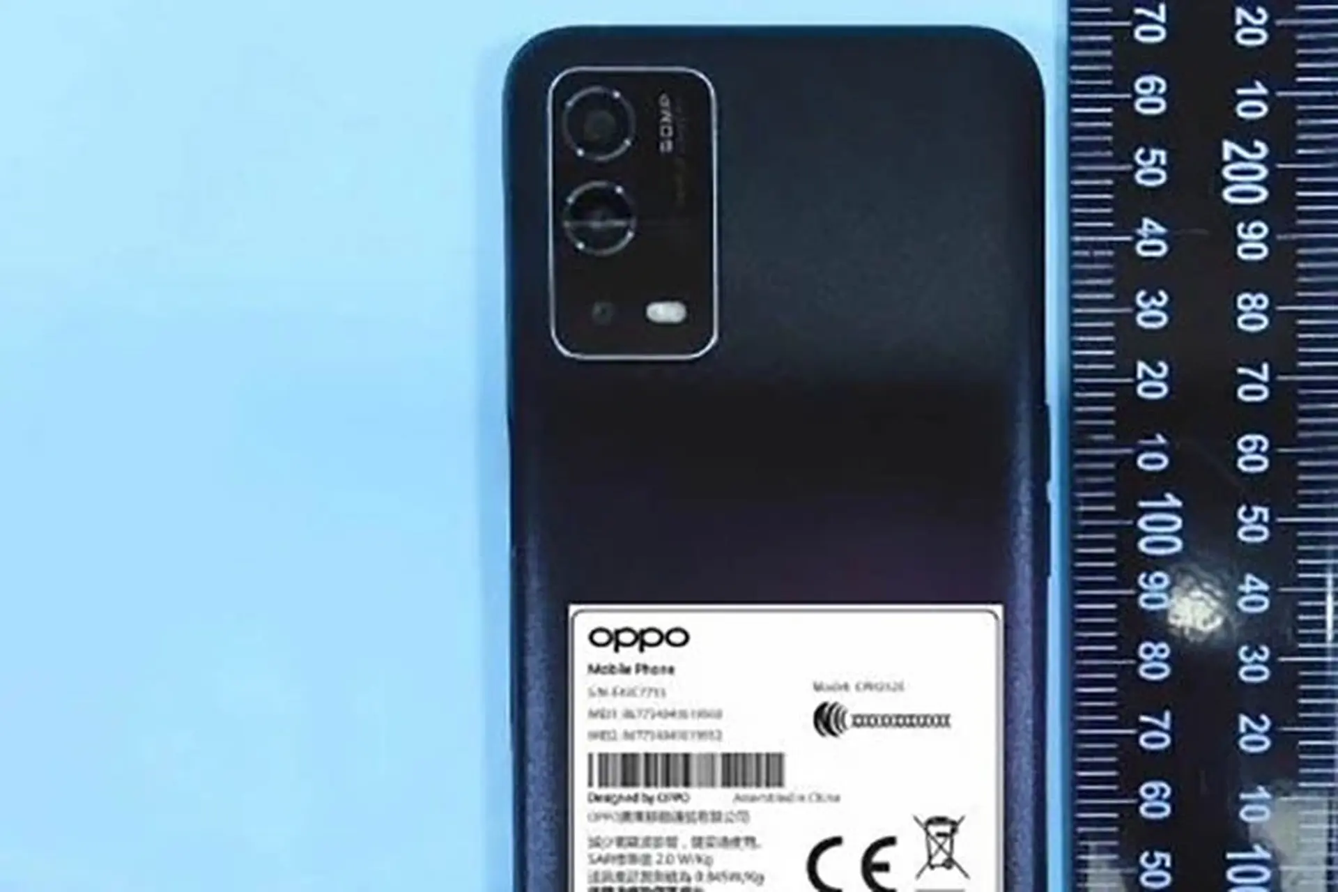 OPPO A55 lộ ảnh thực tế trên chứng nhận NCC, xác nhận có 3 camera sau