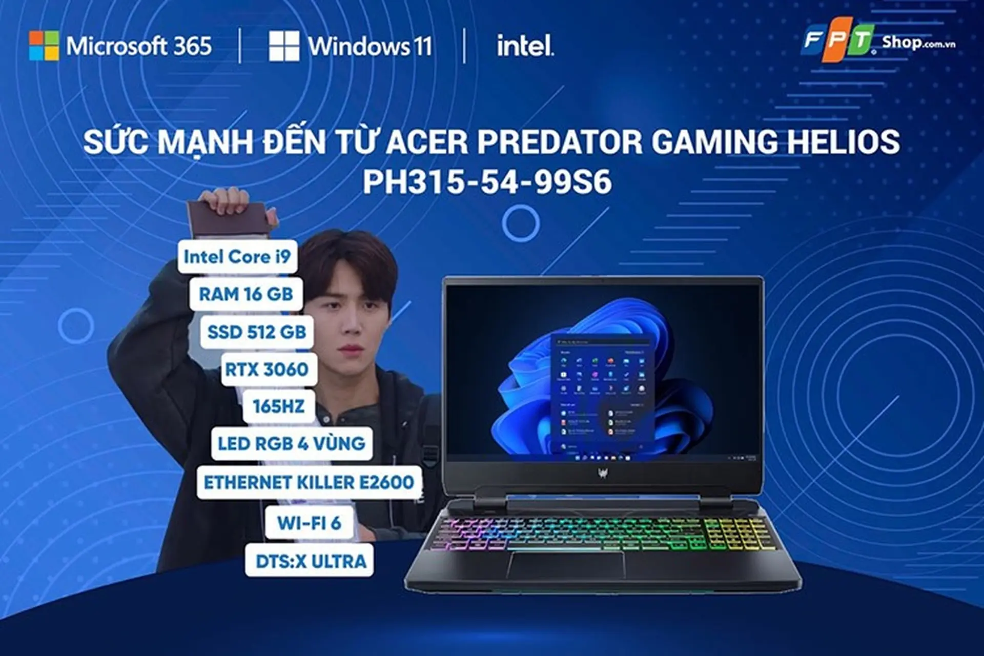 Sức mạnh của Acer Predator Helios PH315-54-99S6 – laptop trong mơ cho mọi game thủ