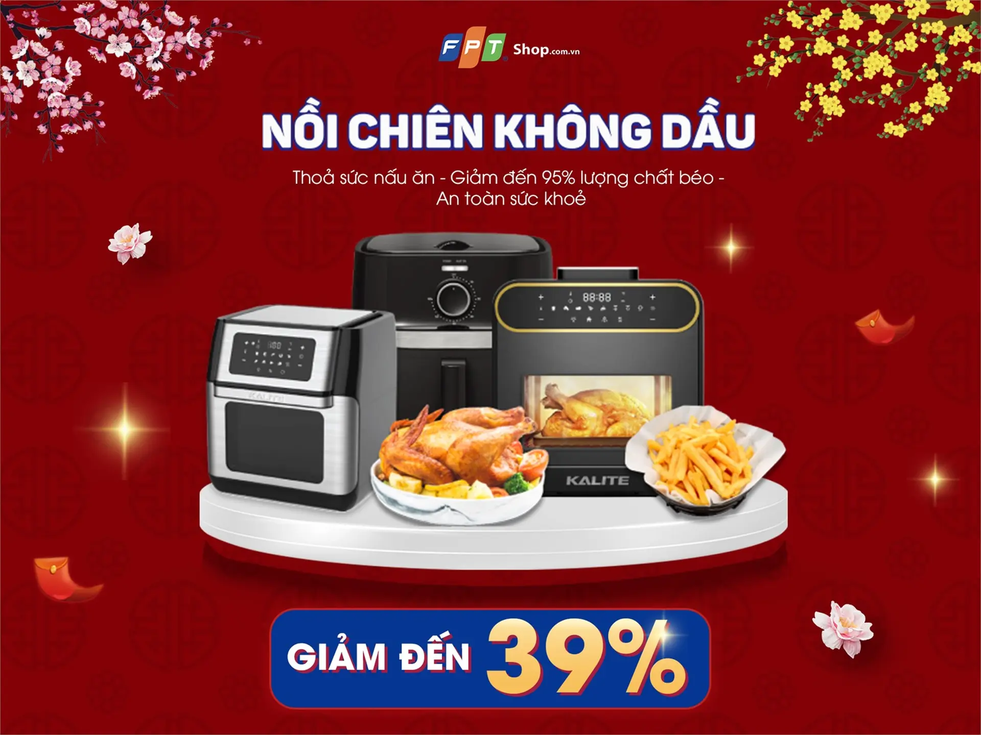 Nấu ngon ngày Tết với nồi chiên không dầu, FPT Shop giảm đến 39%