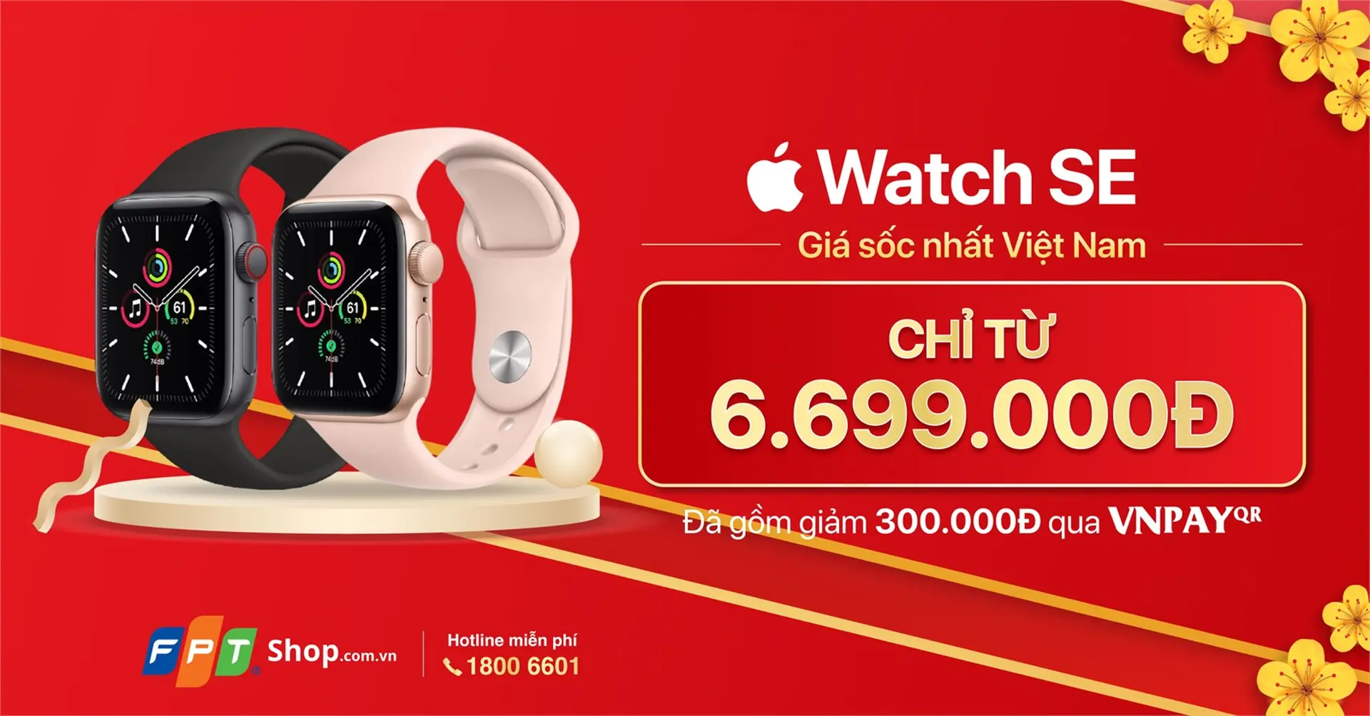 FPT Shop tung giá sốc nhất Việt Nam: Apple Watch SE chính hãng chỉ từ 6,69 triệu đồng