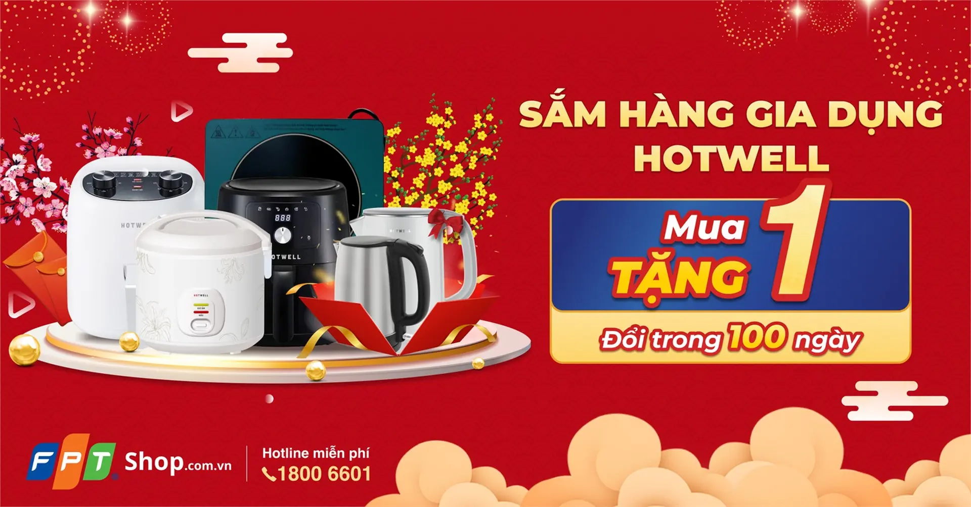 FPT Shop ưu đãi mua 1 tặng 1 thiết bị gia dụng Hotwell