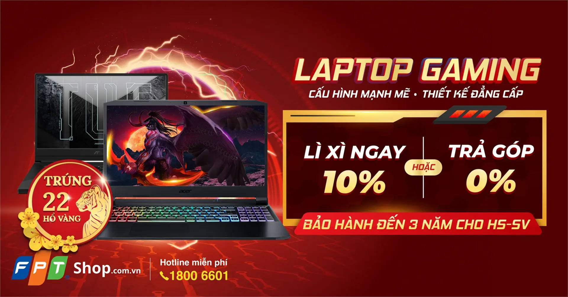 FPT Shop đồng loạt giảm 10% cho tất cả laptop gaming, giá 'sập sàn'