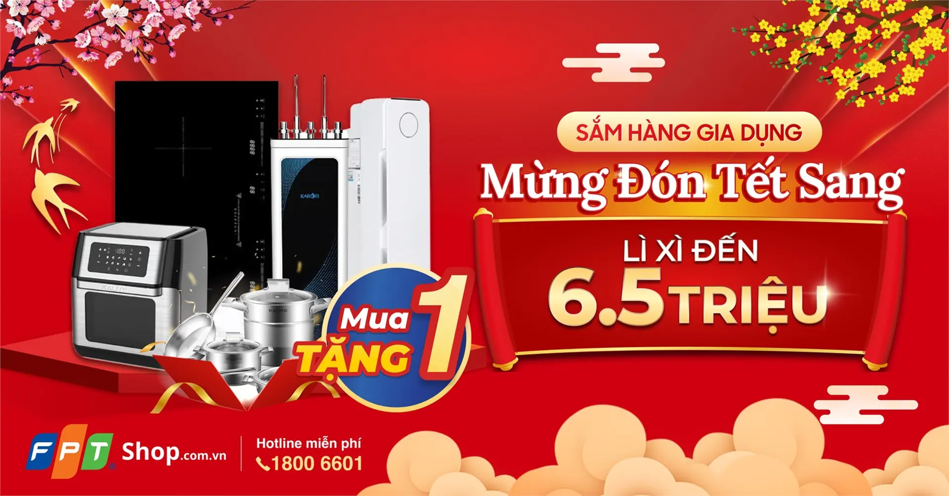 Cơ hội cho tín đồ “nghiện nhà”: FPT Shop lì xì hàng gia dụng đến 6,5 triệu