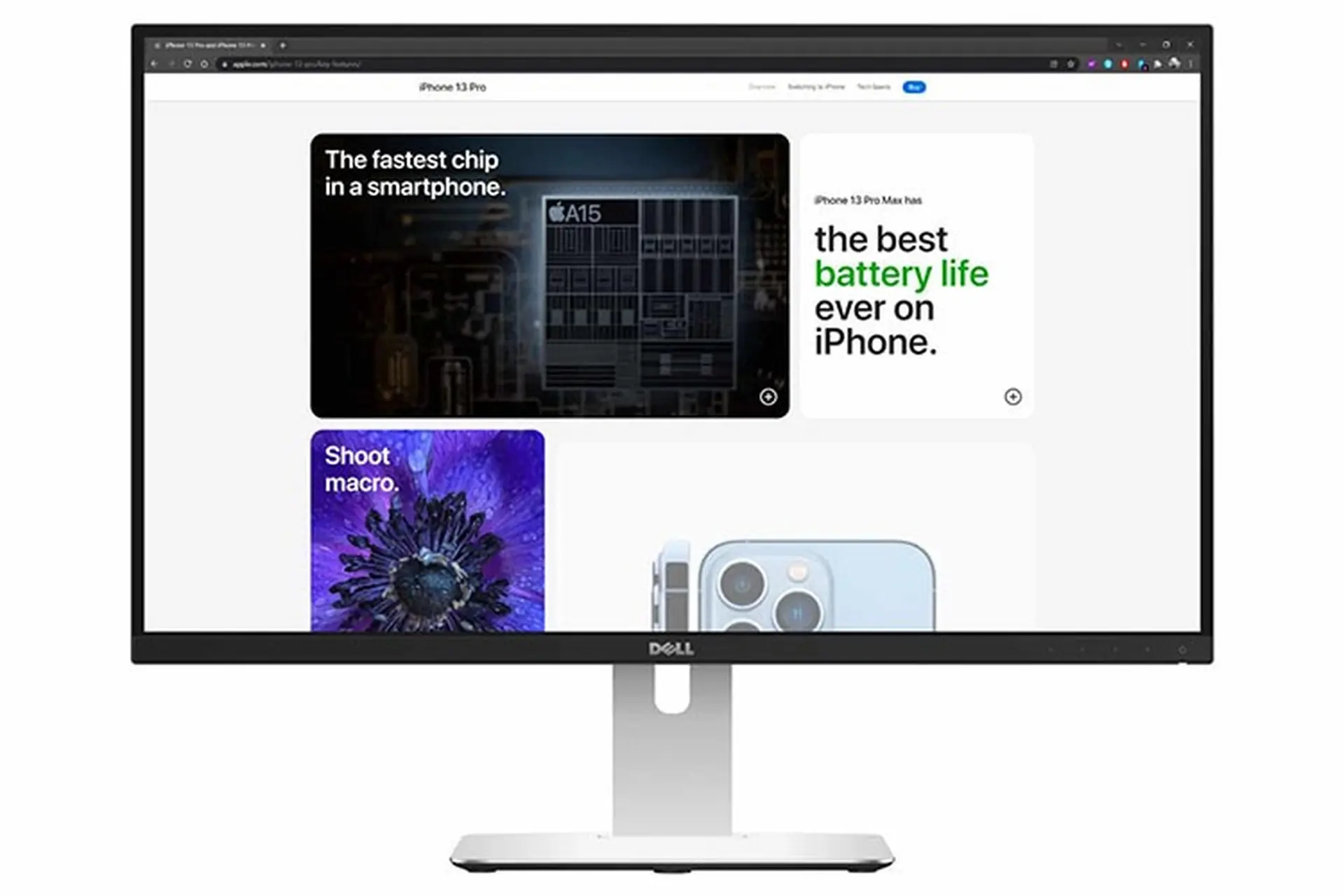 Đây là trang sản phẩm mới của iPhone 13 mới với giao diện trực quan hơn