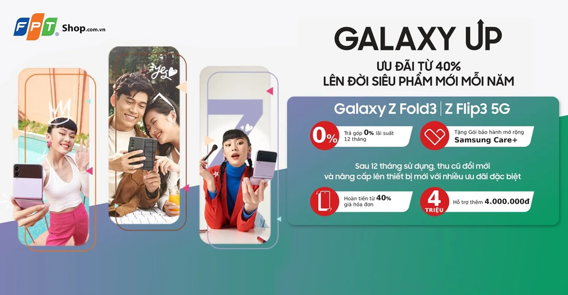 FPT Shop tặng ưu đãi đặc quyền cho chủ nhân Galaxy Z Fold3 | Z Flip3 5G
