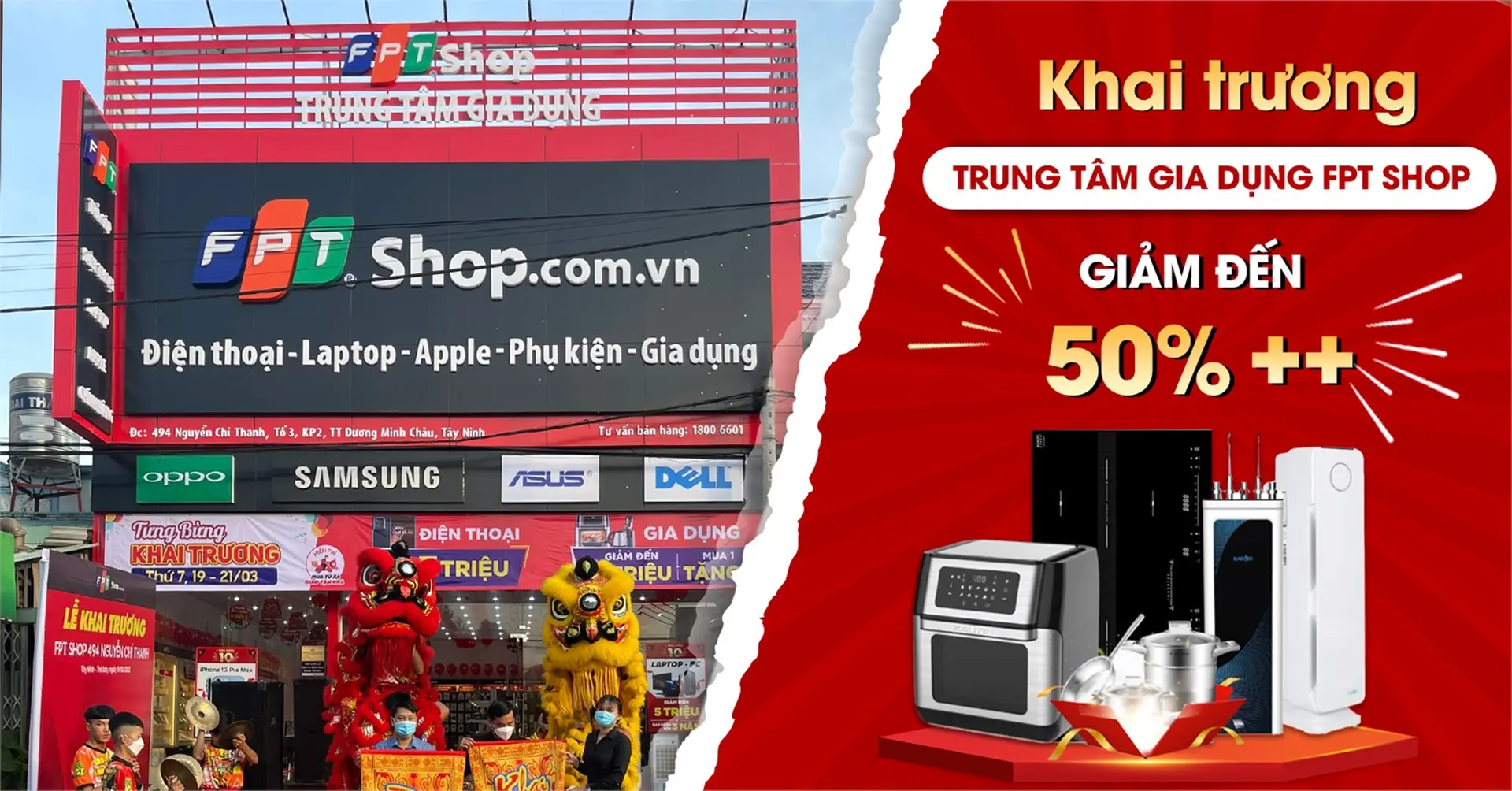 FPT Shop khai trương cửa hàng gia dụng, giảm giá khủng đến 50%++