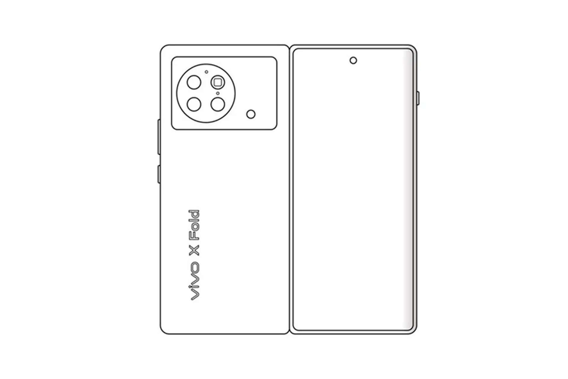 Lộ sơ đồ thiết kế Vivo X Fold với màn hình gập cong tràn cạnh ấn tượng