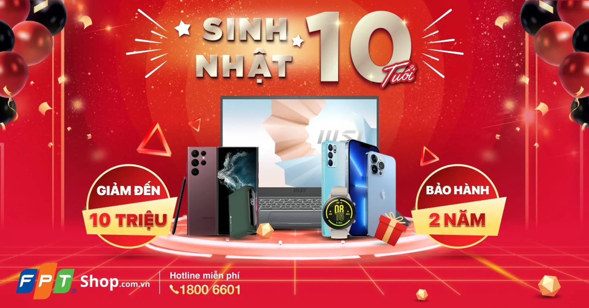 Độc quyền tại FPT Shop: Tặng 1 năm bảo hành cho khách hàng có sinh nhật trong tháng 3