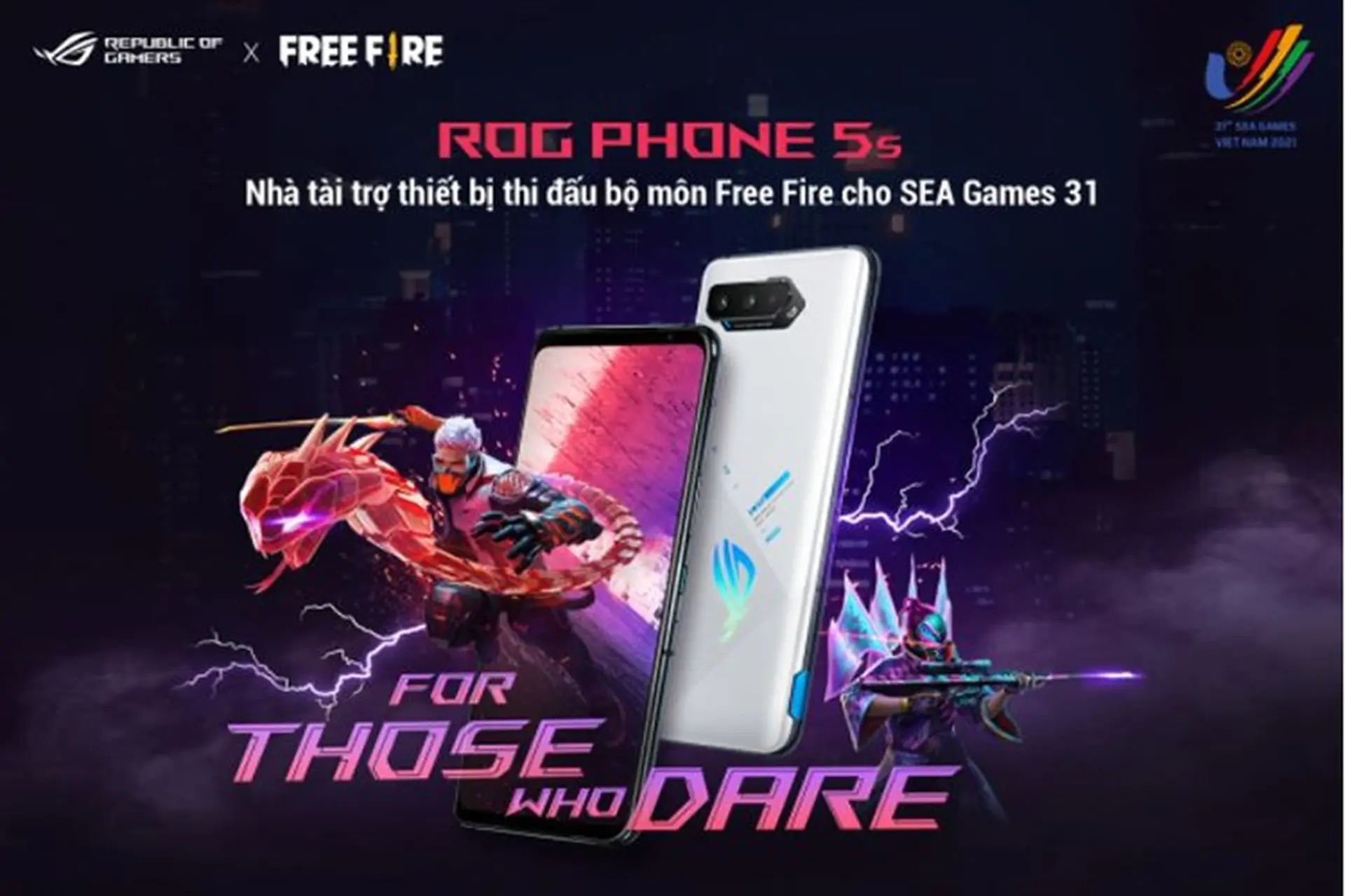 Tại sao Free Fire chọn ROG Phone 5s 5G là thiết bị thi đấu tại SEA Games 31?