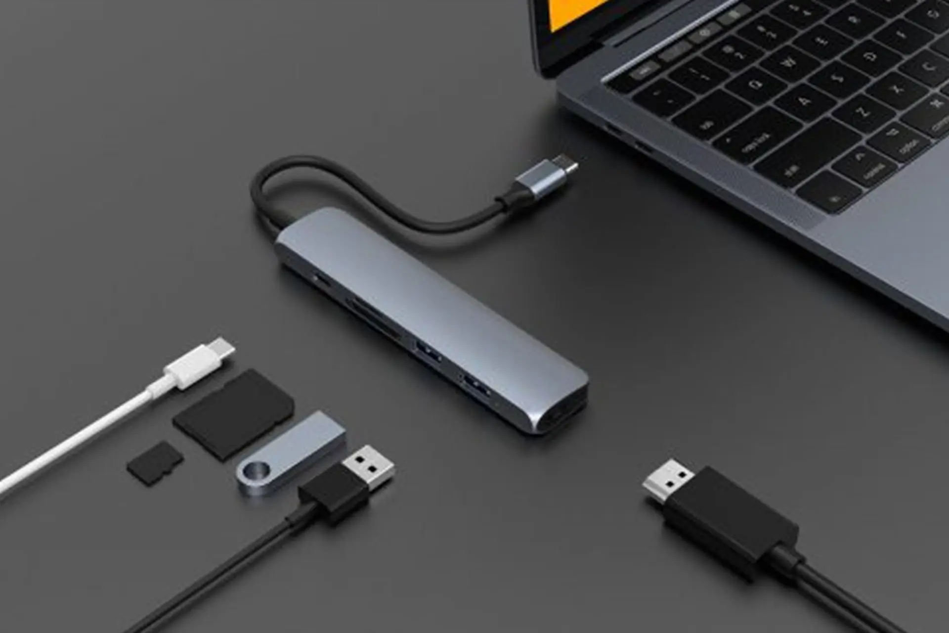 Cáp chuyển đổi USB-C HyperDrive 6 in 1 HD22E