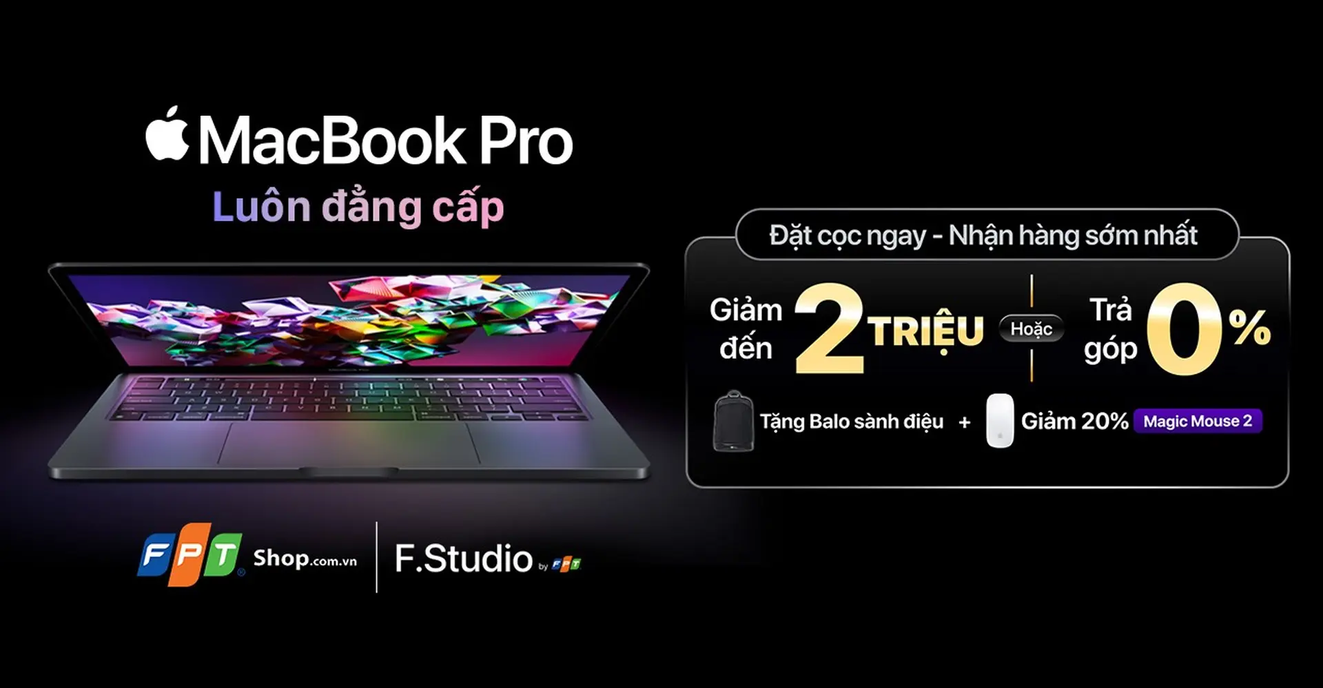 FPT Shop giảm đến 2 triệu khi đặt trước MacBook Pro M2 2022