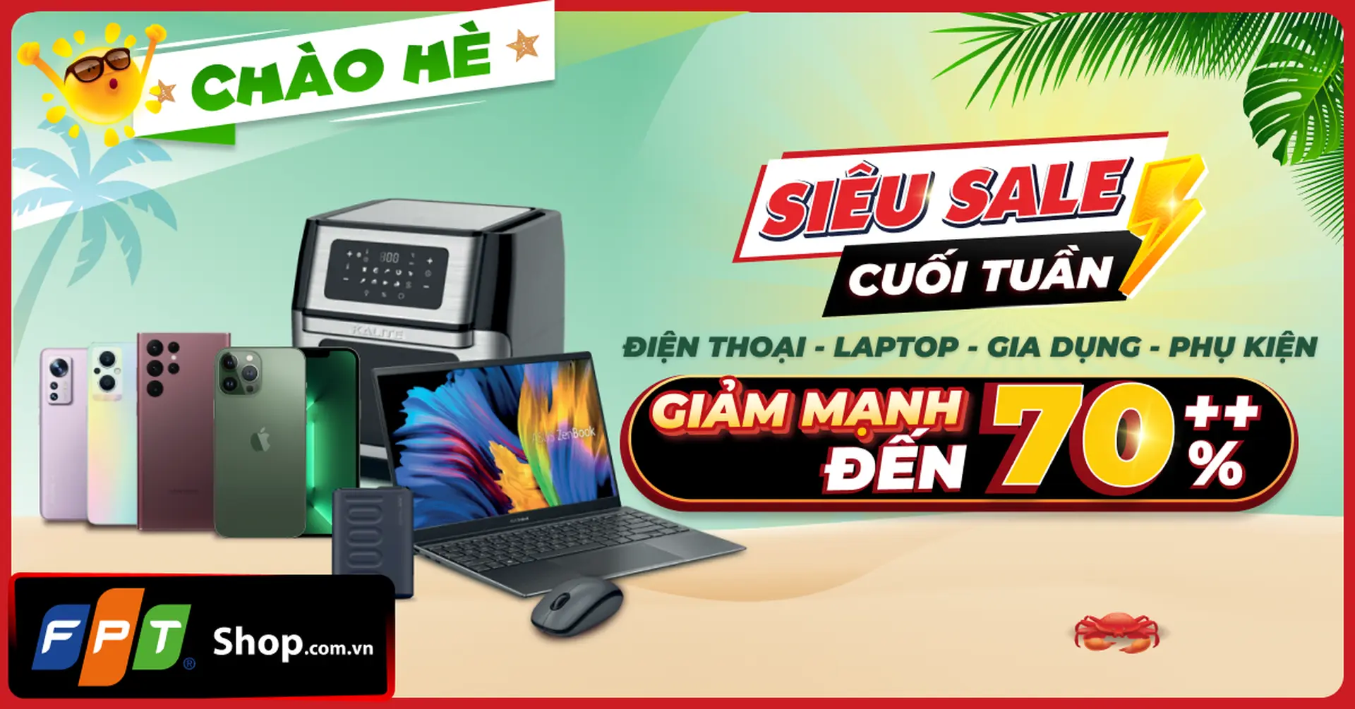 Mua sản phẩm công nghệ, FPT Shop giảm đến 70%++ nhân dịp giá sốc cuối tuần