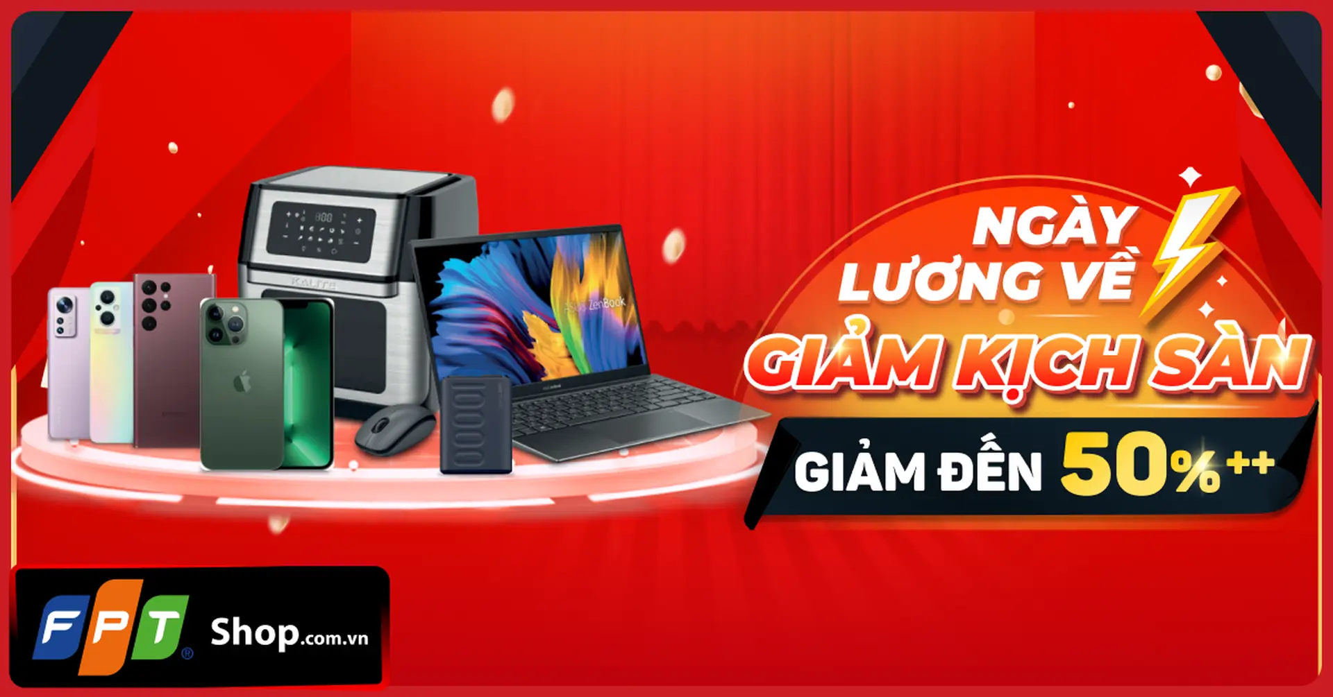 Ngày lương về, FPT Shop giảm kịch sàn đến 50%++