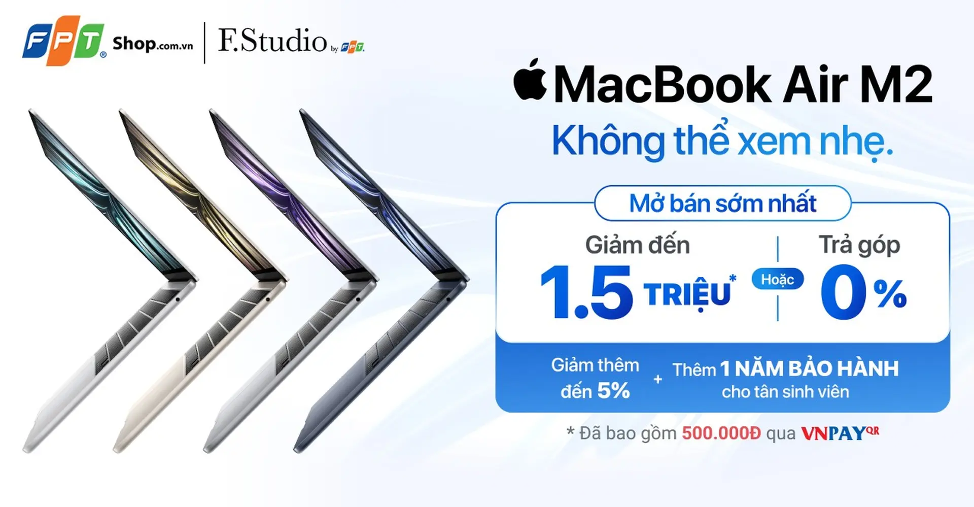 FPT Shop lại bất ngờ mở bán MacBook Air M2 chính hãng sớm nhất Việt Nam