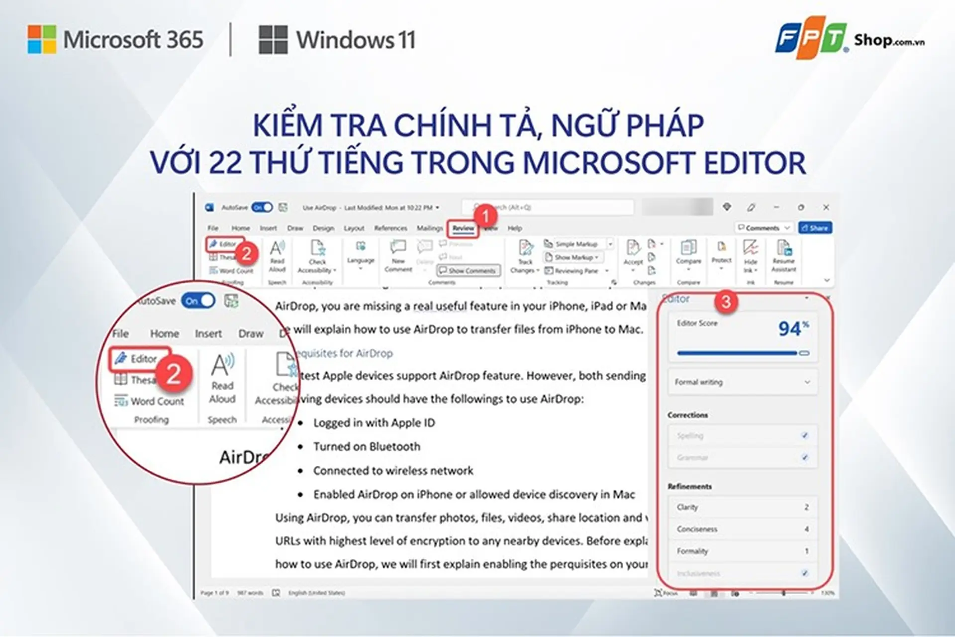 Dùng Word đã lâu, liệu bạn đã biết đến hai tính năng “đỉnh” là Editor và Dictate?