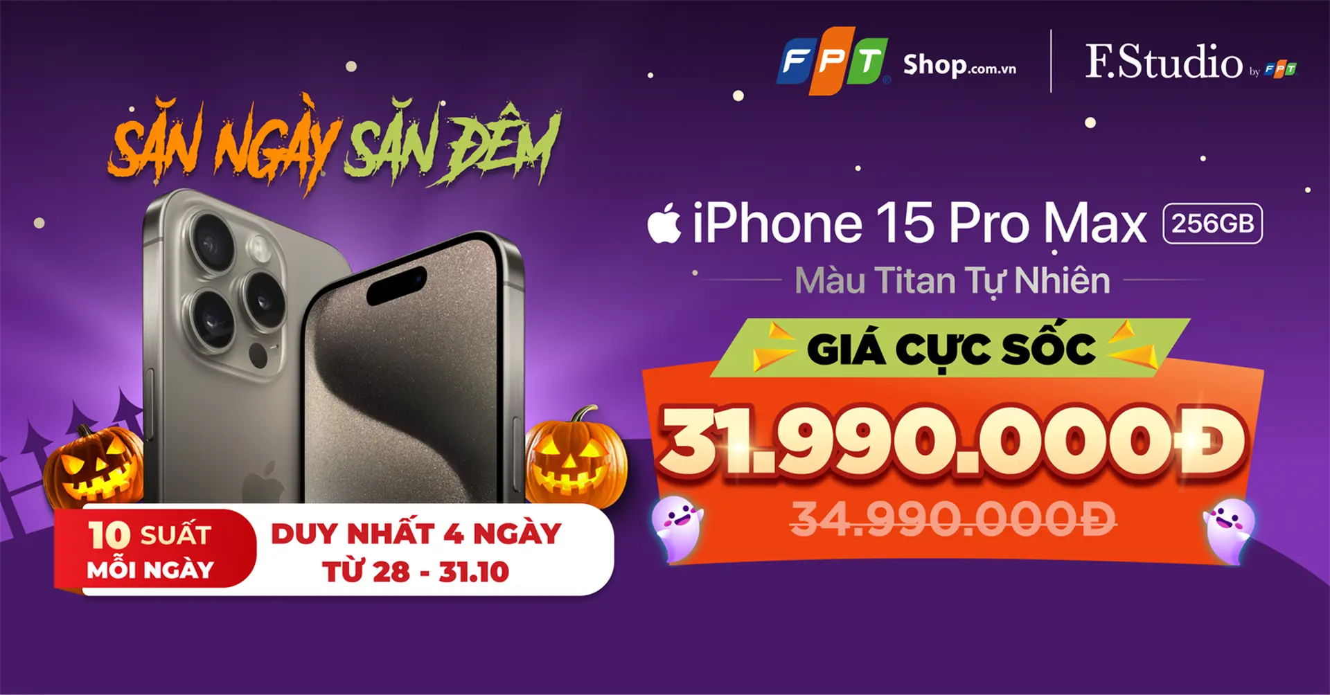 Kết quả minigame “Săn Ngày Săn Đêm" iPhone 15 Pro Max 256GB màu Titan Tự Nhiên