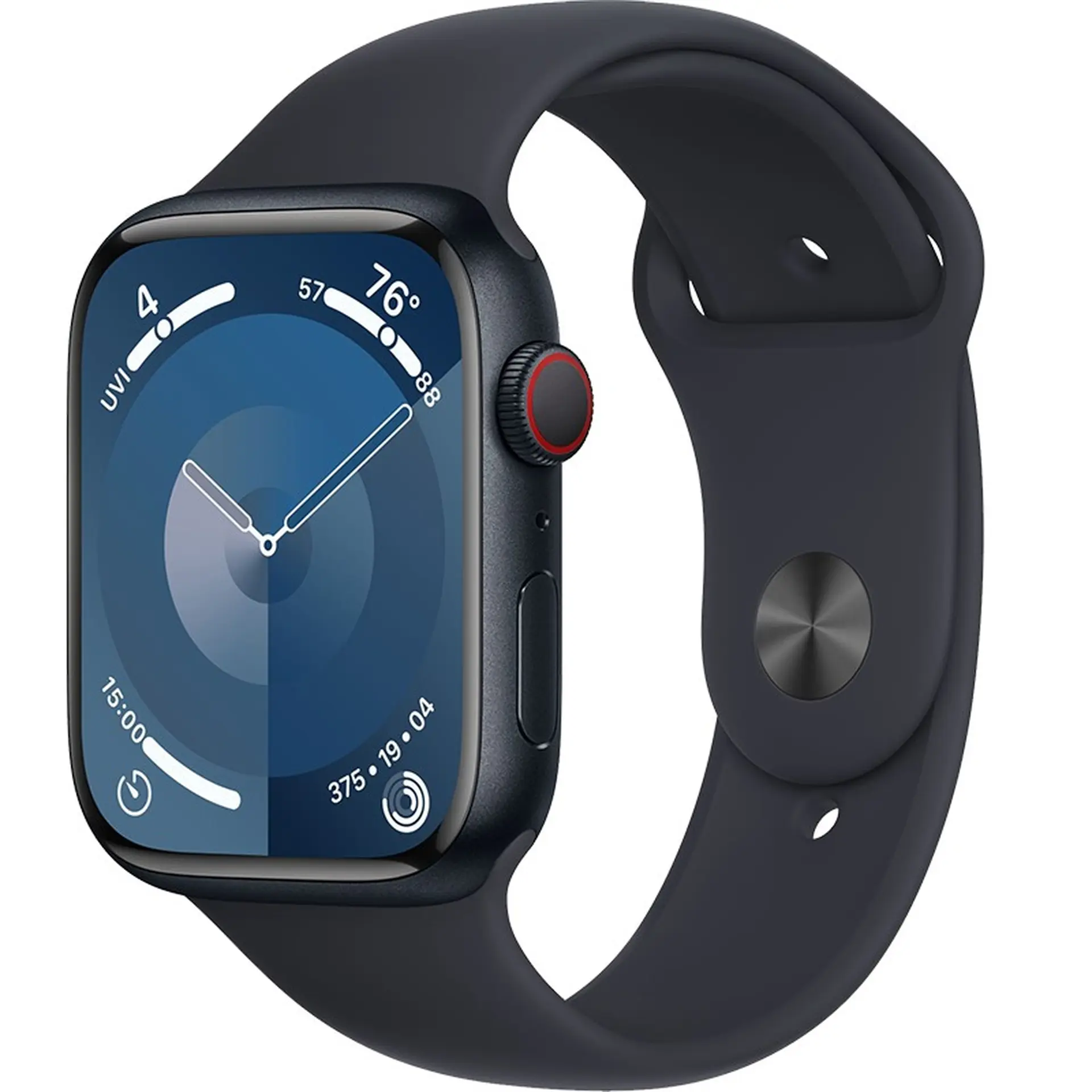 Apple Watch Series 9 GPS + Cellular 45mm Viền nhôm Dây cao su cỡ S/M