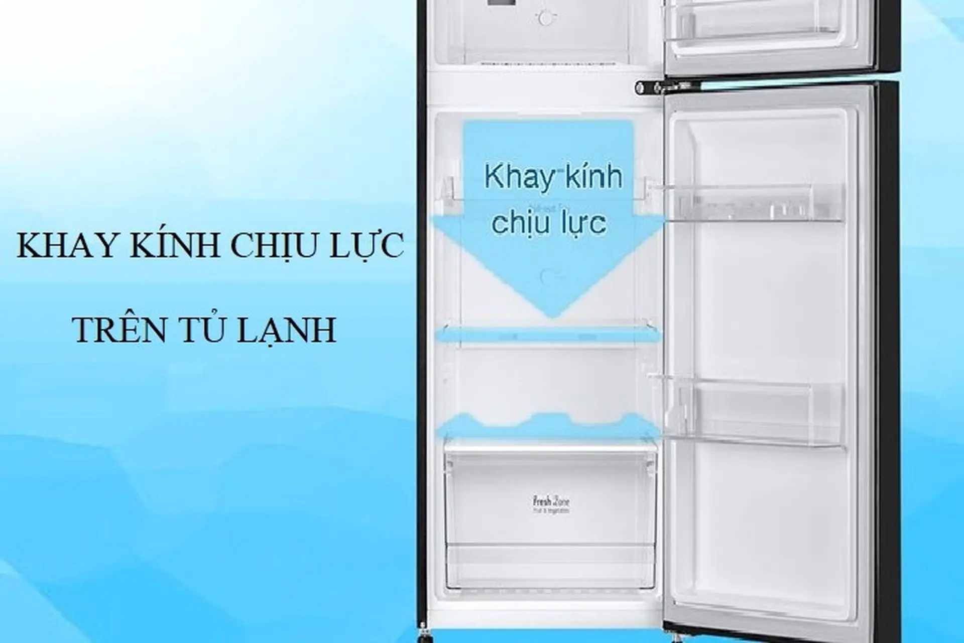 Khay kính chịu lực trên tủ lạnh là gì? 04 lợi ích của khay kính chịu lực so với khay nhựa