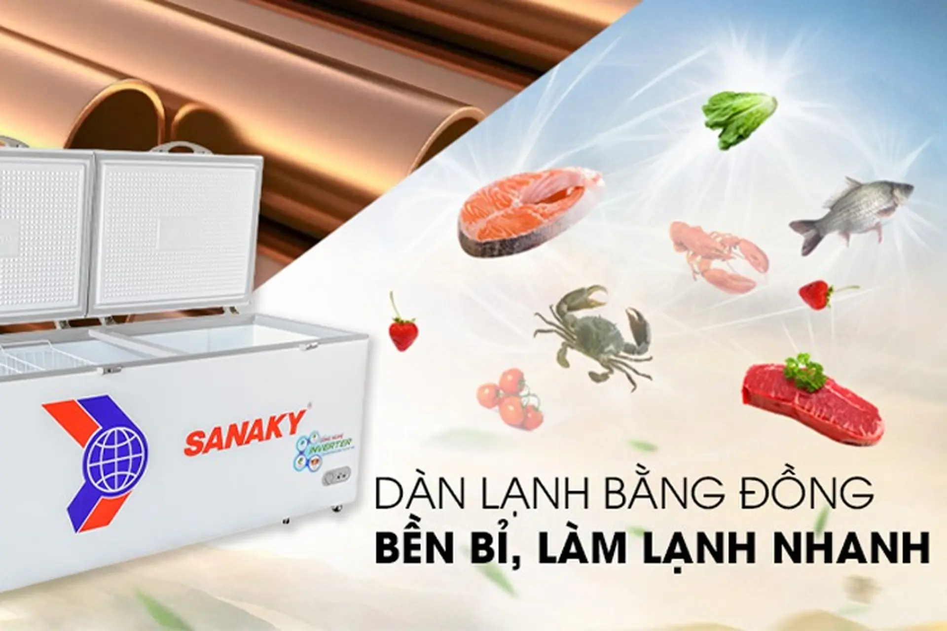 Top tủ đông trên 450 lít giúp bạn bảo quản thực phẩm thoải mái mà vẫn tiết kiệm điện năng