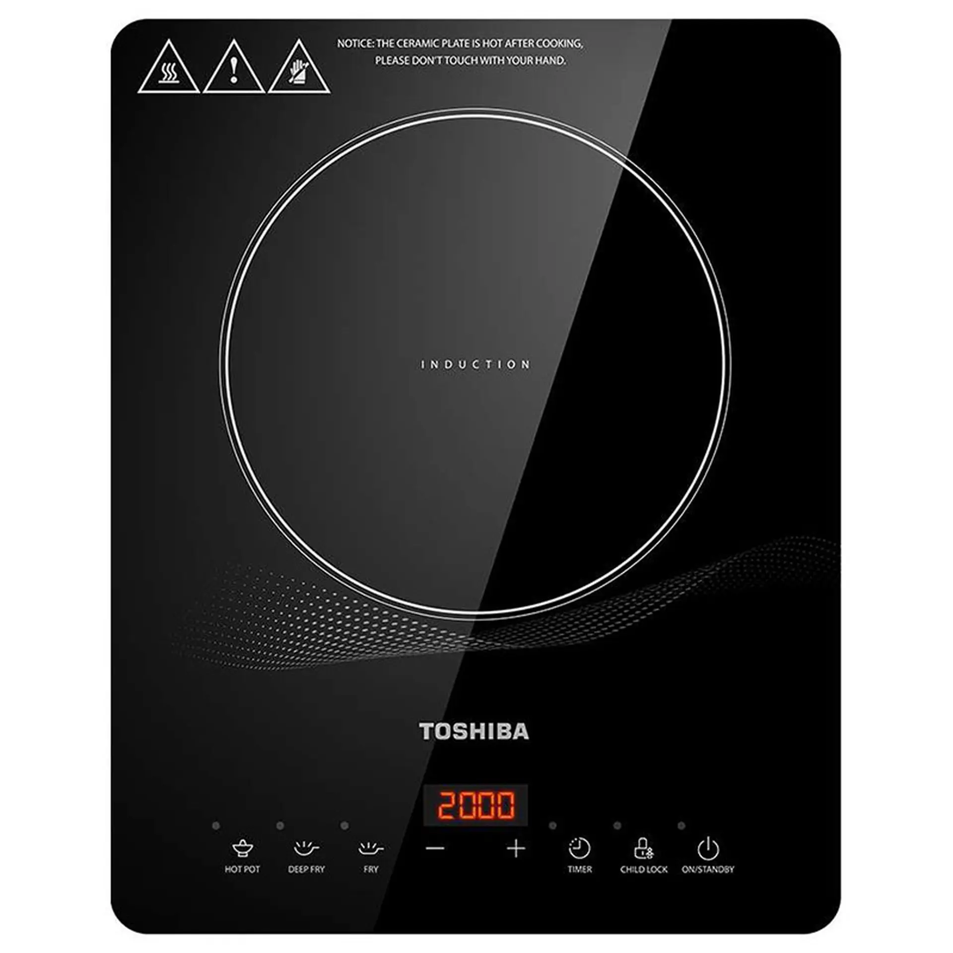 Bếp điện từ đơn cảm ứng Toshiba IC-20R1SV 2000W (Kèm nồi)