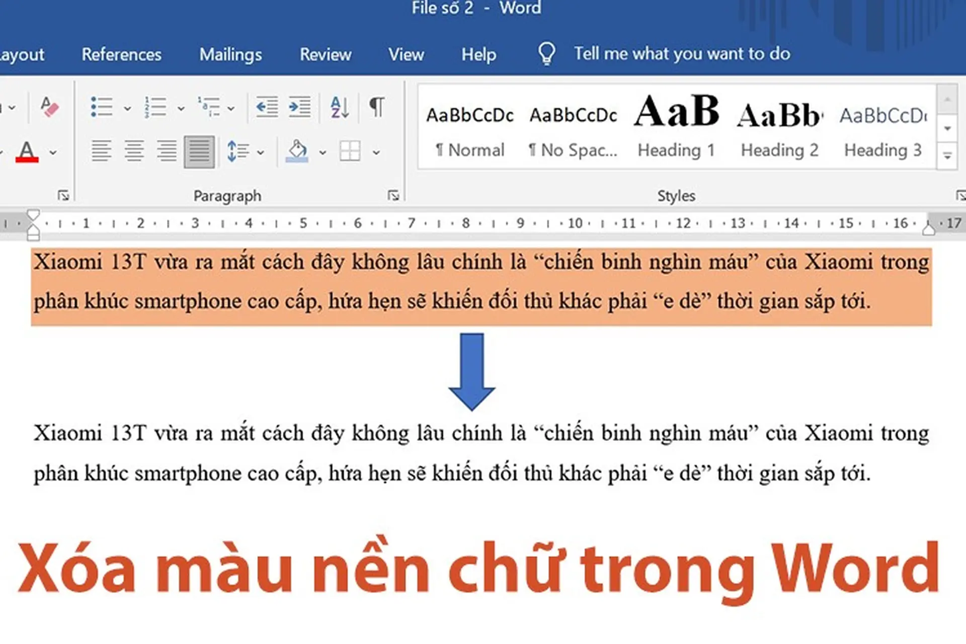 Hướng dẫn cách xóa màu nền chữ trong Word đơn giản, áp dụng cho mọi phiên bản