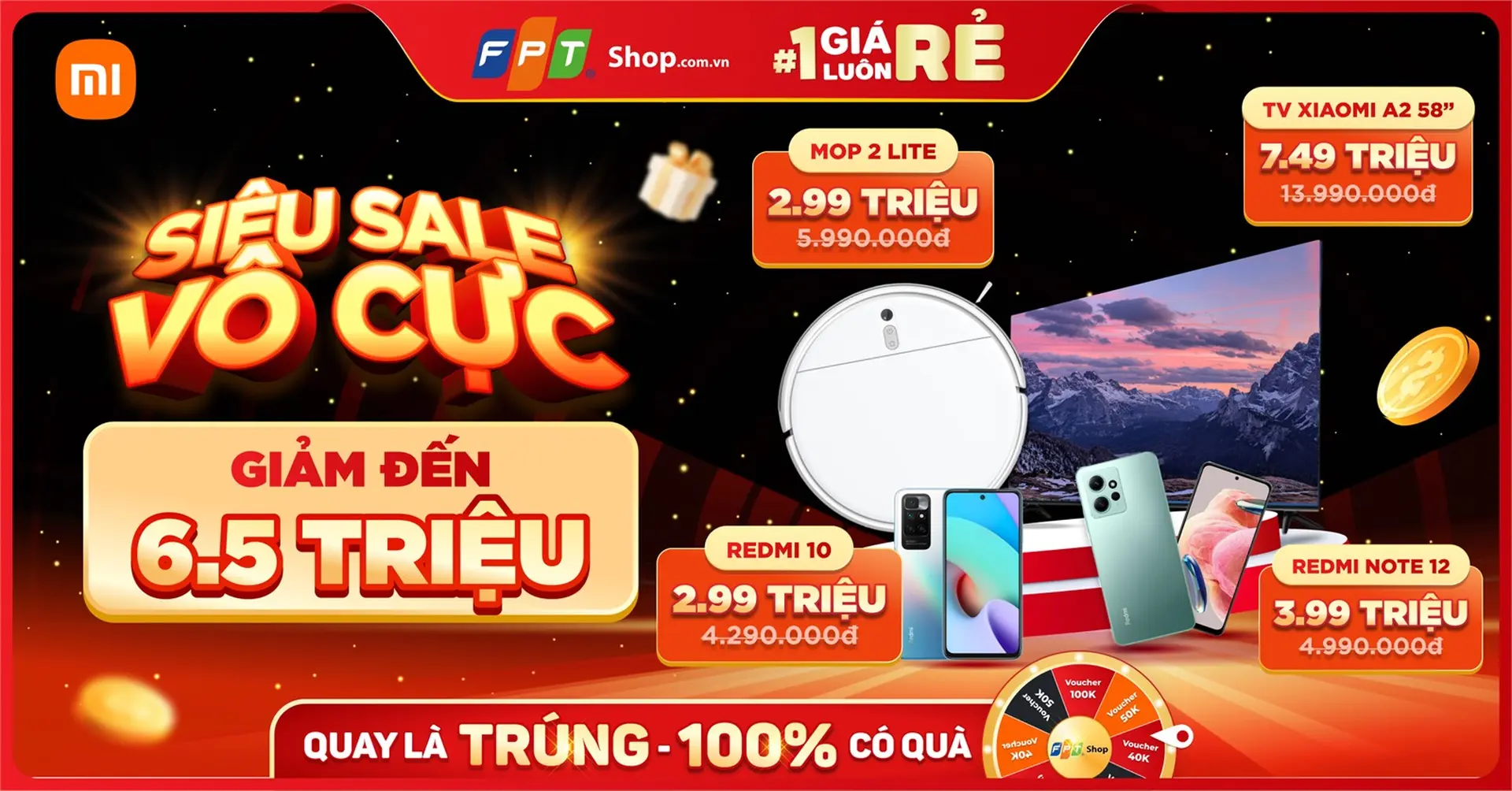 Vũ trụ Xiaomi - Siêu sale vô cực: FPT Shop giảm “SỐC” đến 6.500.000 đồng