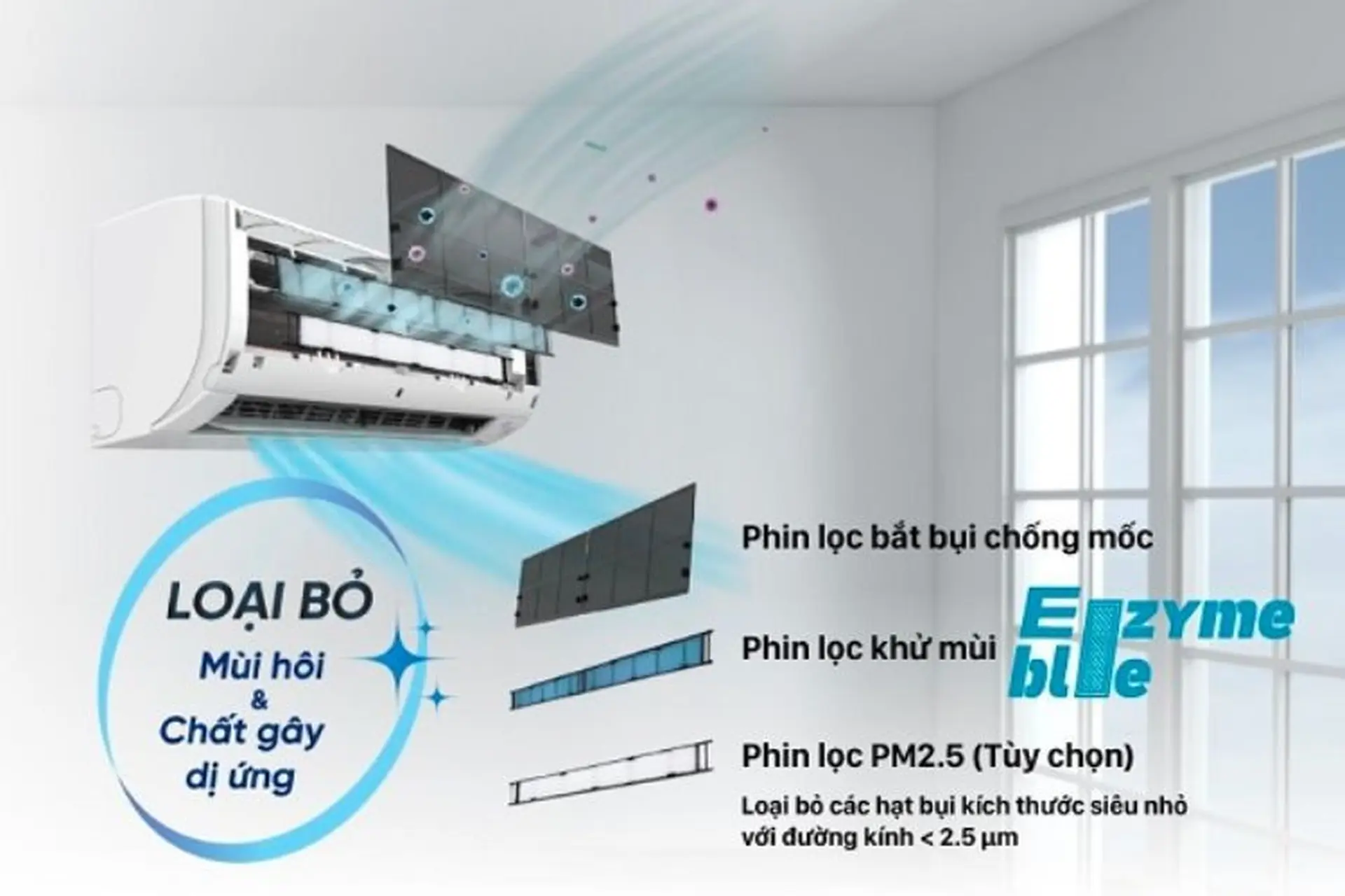 Phin lọc Enzym Blue kết hợp lọc bụi mịn PM2.5 là gì? Có lợi ích gì đối với sức khỏe?