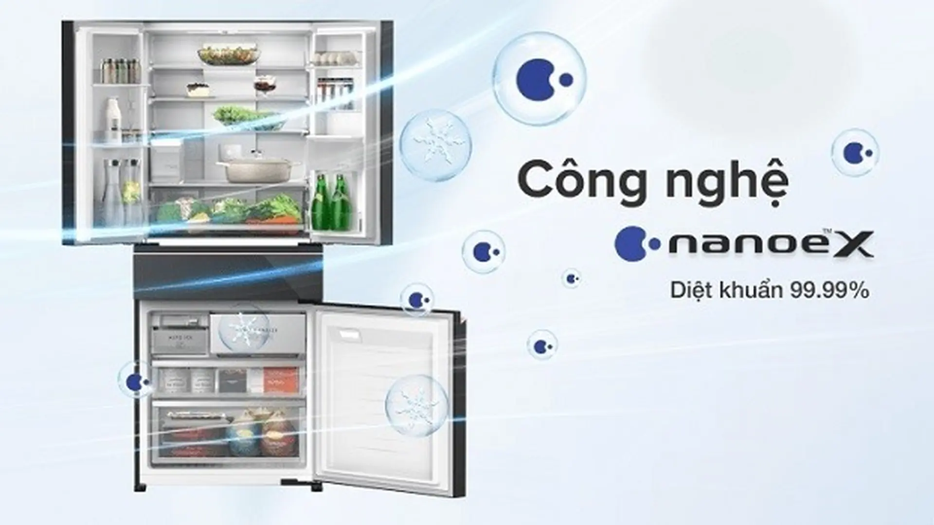 Khám phá công nghệ Nanoe™ x tủ lạnh Panasonic - Bí mật bảo quản thực phẩm và không gian sống khỏe mạnh