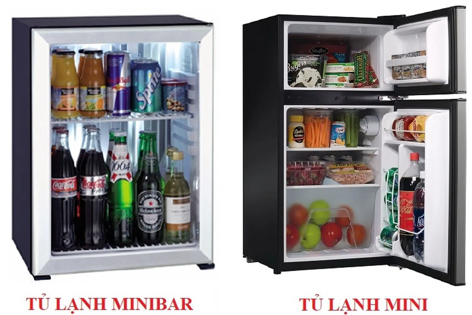So sánh tủ lạnh minibar và tủ lạnh mini: 06 điểm khác biệt chính bạn cần nắm rõ