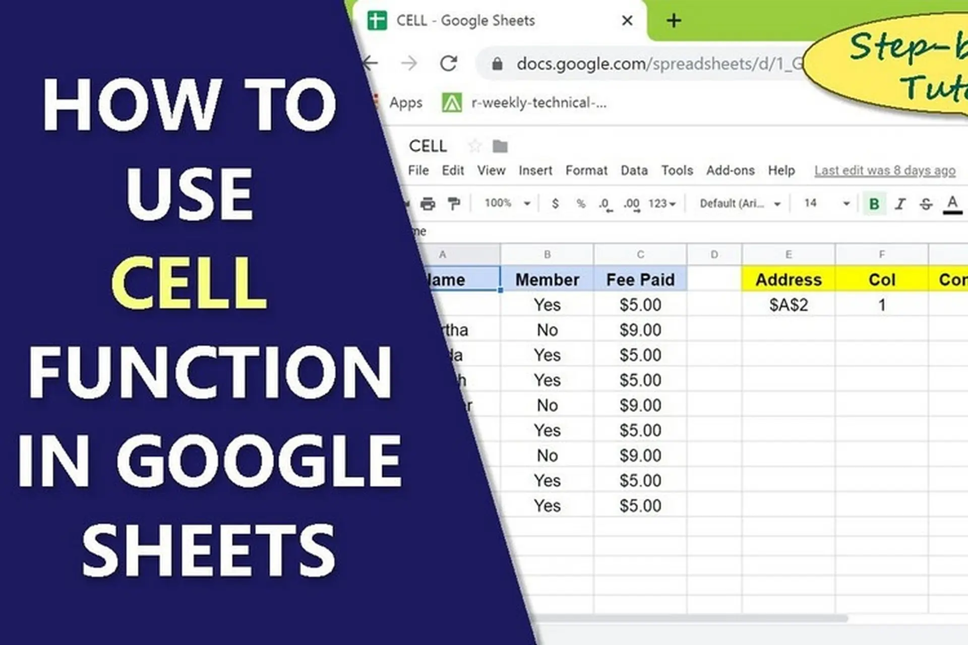 Cách sử dụng hàm CELL trong Google Sheets để sắp xếp và lọc dữ liệu cực dễ