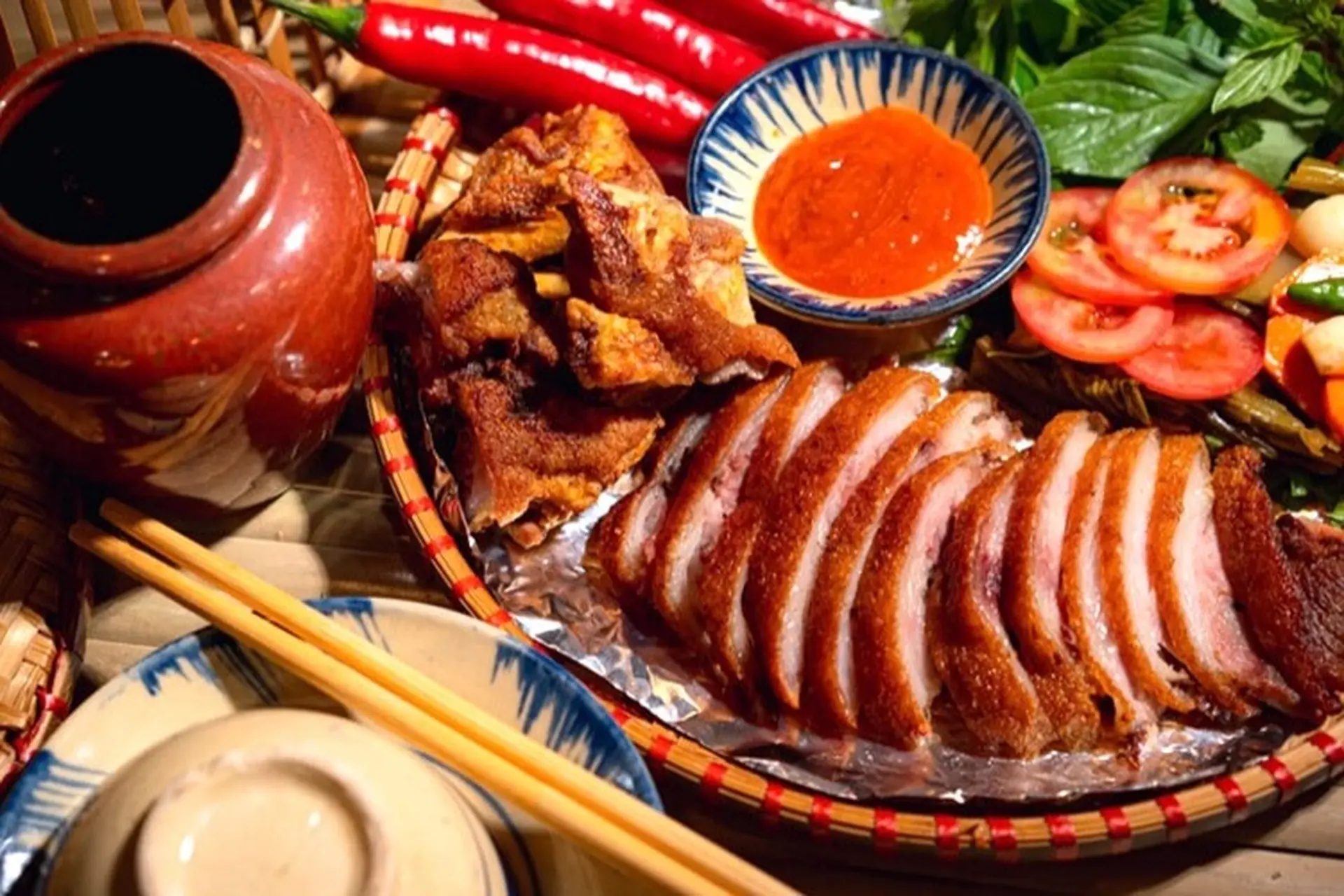 Giò heo muối chiên giòn