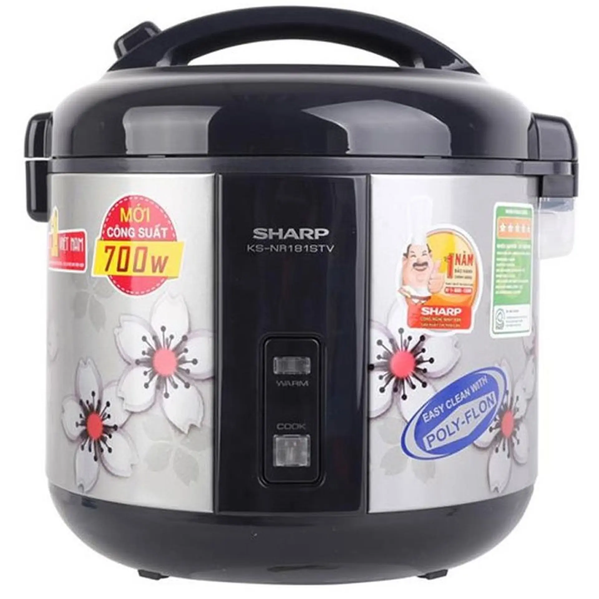 Nồi cơm điện Sharp 1.8 lít KS-NR181STV "SS"