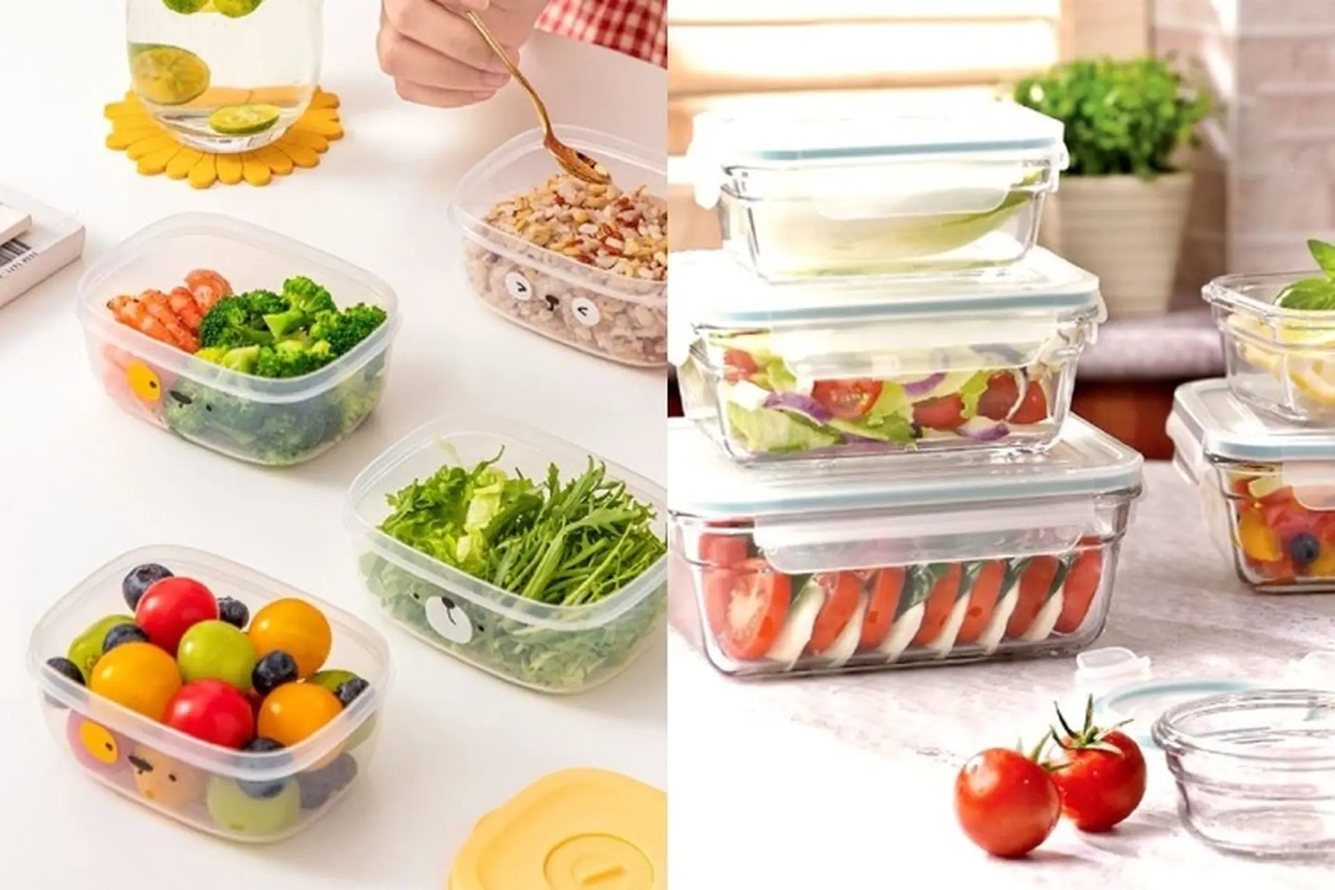 Nên mua hộp đựng thức ăn nhựa hay thuỷ tinh? Đánh giá ưu nhược điểm của từng loại