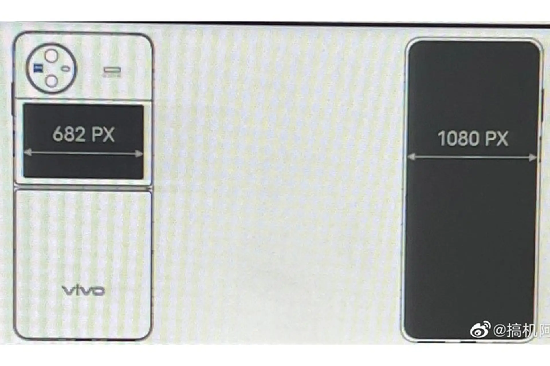 Thiết kế mặt trước và sau của Vivo X Flip lộ diện rõ nét trong rò rỉ mới
