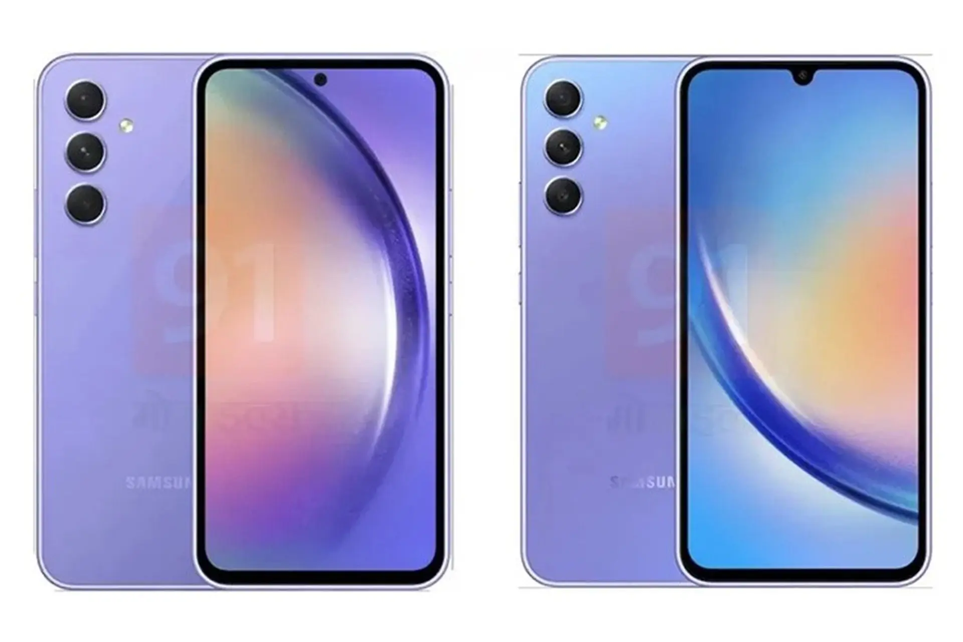 Đây là ảnh render và thông số kỹ thuật chi tiết của Samsung Galaxy A34 5G và A54 5G