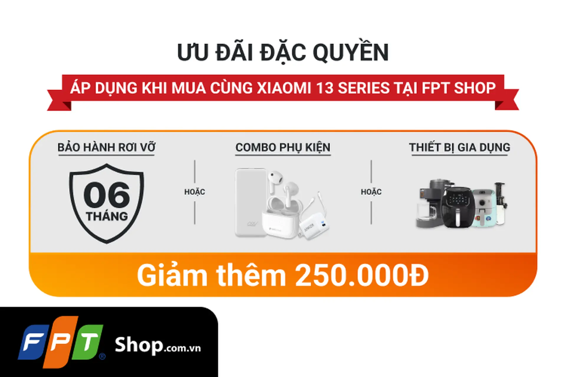 Mua kèm giảm thêm đến 70% cho phụ kiện khi đặt mua Xiaomi 13 Series tại FPT Shop