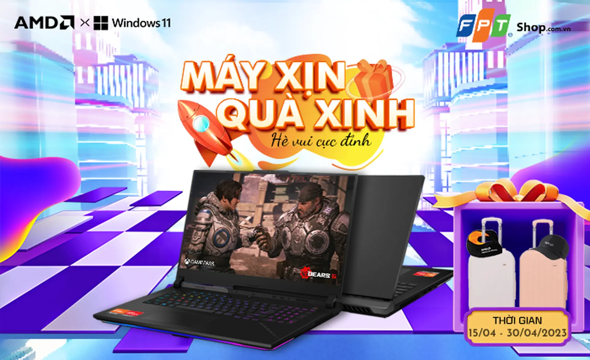 Săn ngay máy xịn quà xinh khi mua laptop có bộ xử lý AMD Ryzen™ tại FPT Shop
