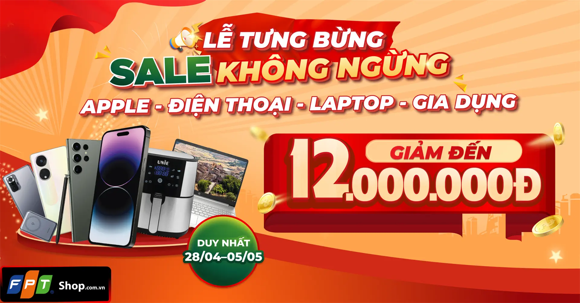 FPT Shop triển khai chương trình “Lễ tưng bừng - Sale không ngừng” với ưu đãi đặc biệt đến 50%