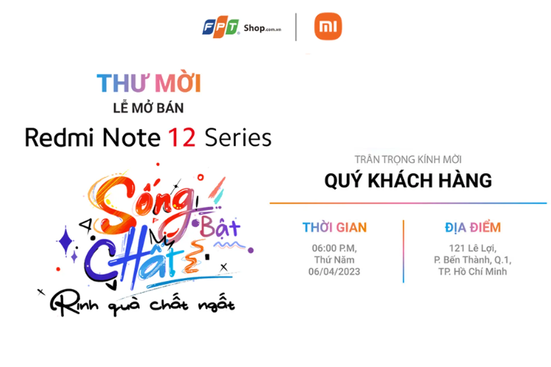 Nhận ngay cơ hội mua máy Xiaomi Redmi Note 12 Series với giá 0 đồng tại sự kiện mở bán sớm của FPT Shop