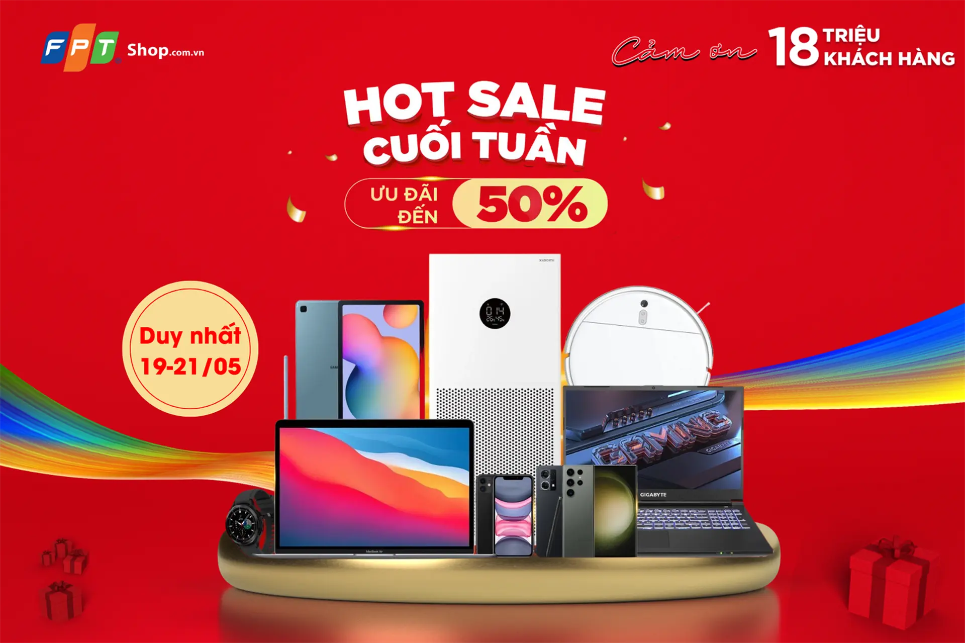 FPT Shop tung chương trình siêu ưu đãi đến 50% cho các sản phẩm công nghệ và đồ gia dụng 
