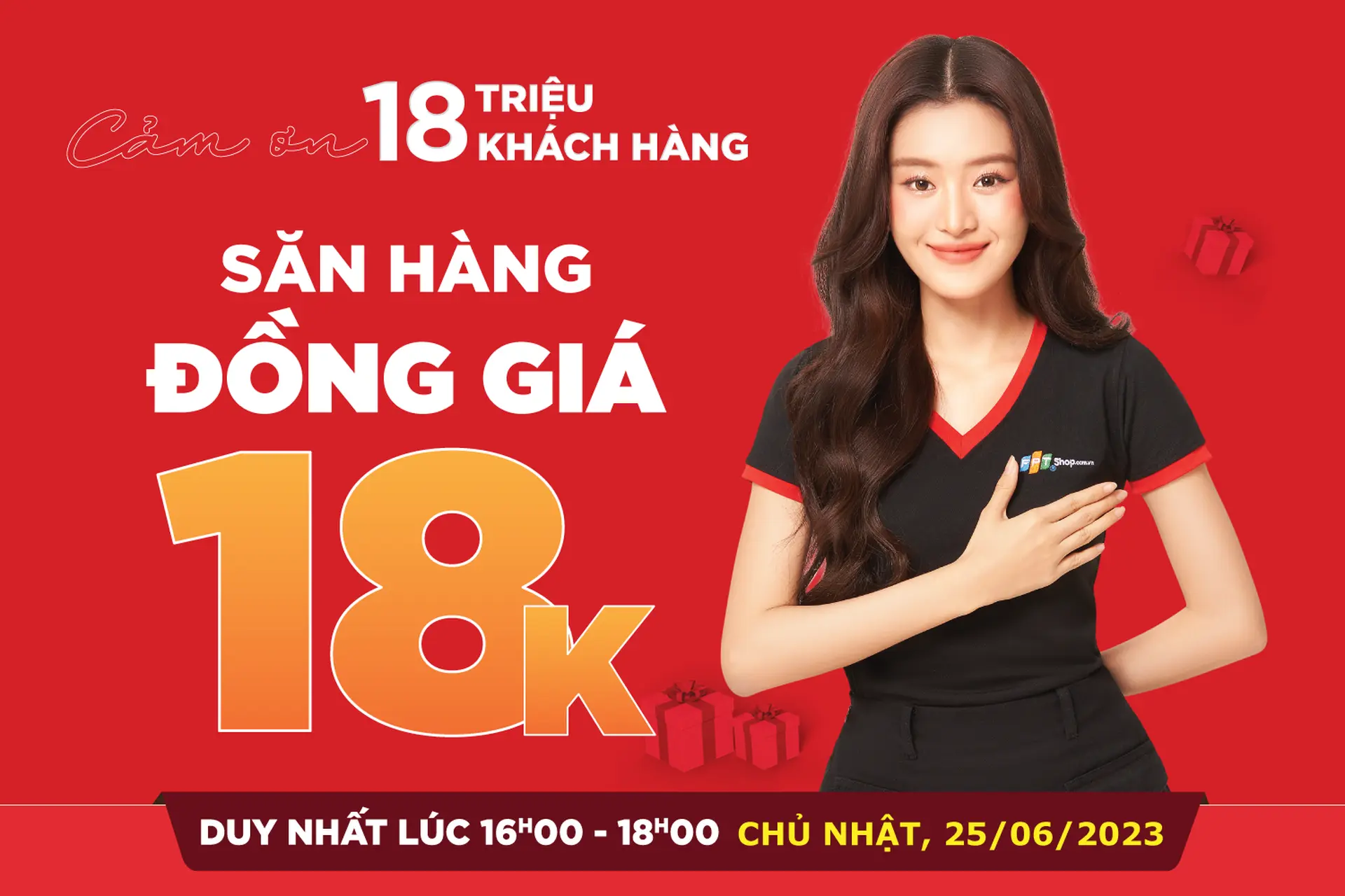 FPT Shop cảm ơn 18 triệu khách hàng, loạt điện thoại, hàng gia dụng đồng giá chỉ từ 18.000 đồng