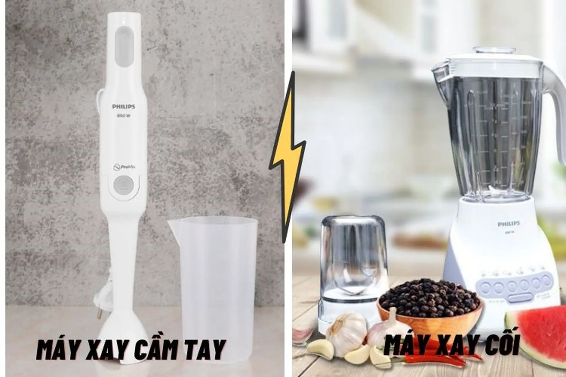 So sánh máy xay cầm tay và máy xay cối: Máy nào phù hợp với bạn?