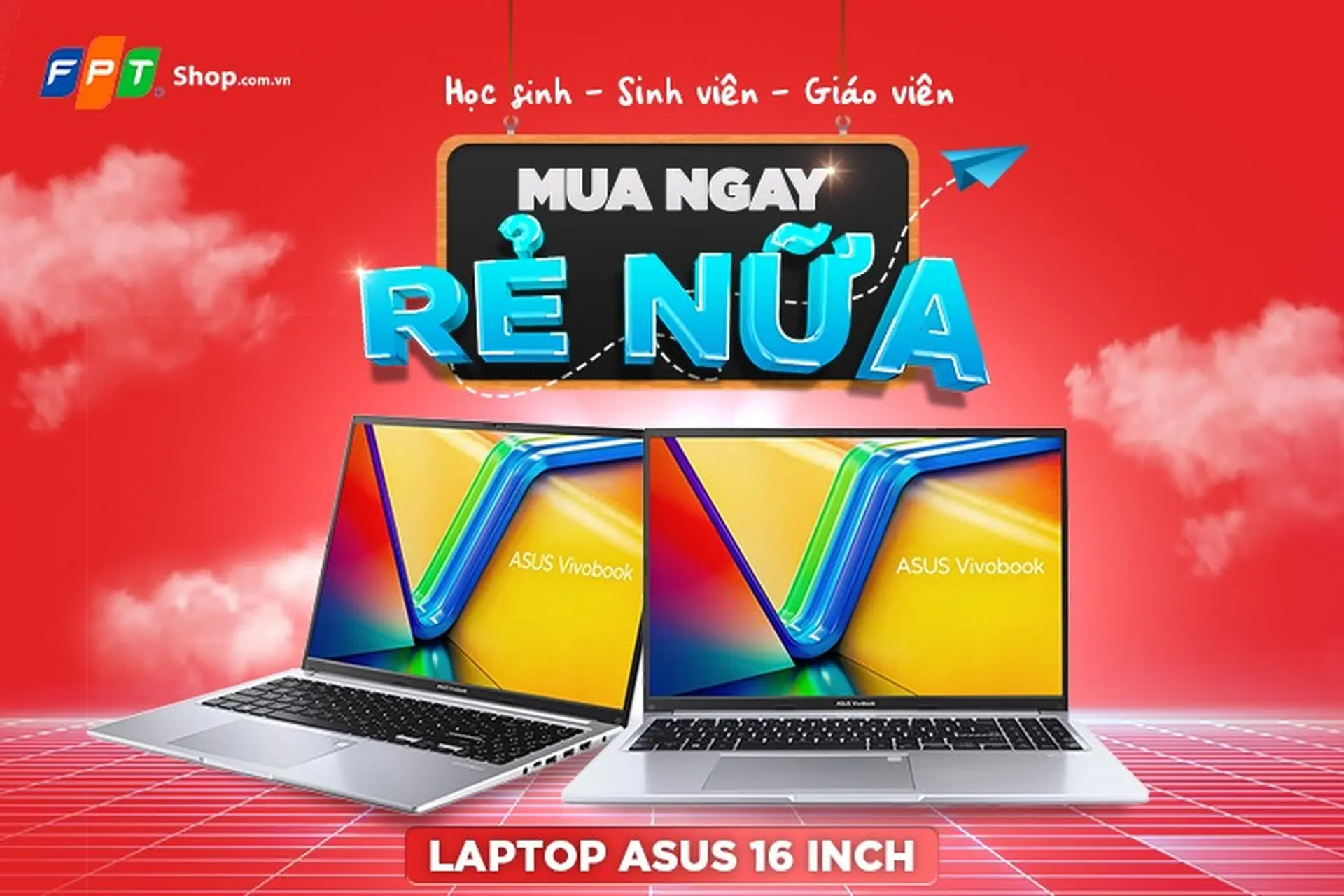 Nhận ngay cơ hội sở hữu laptop Asus, giảm đến 10% với nhiều phần quà hấp dẫn tại FPT Shop