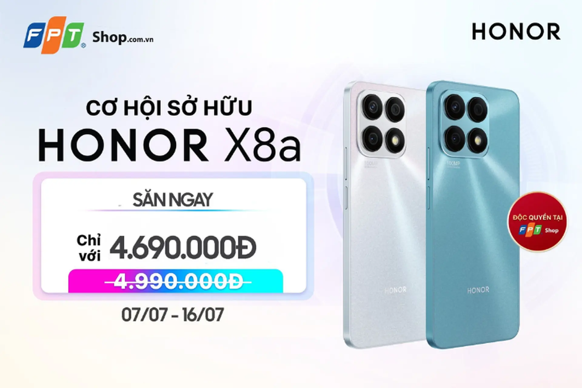 HONOR X8a: “Vua cấu hình” mới độc quyền tại FPT Shop